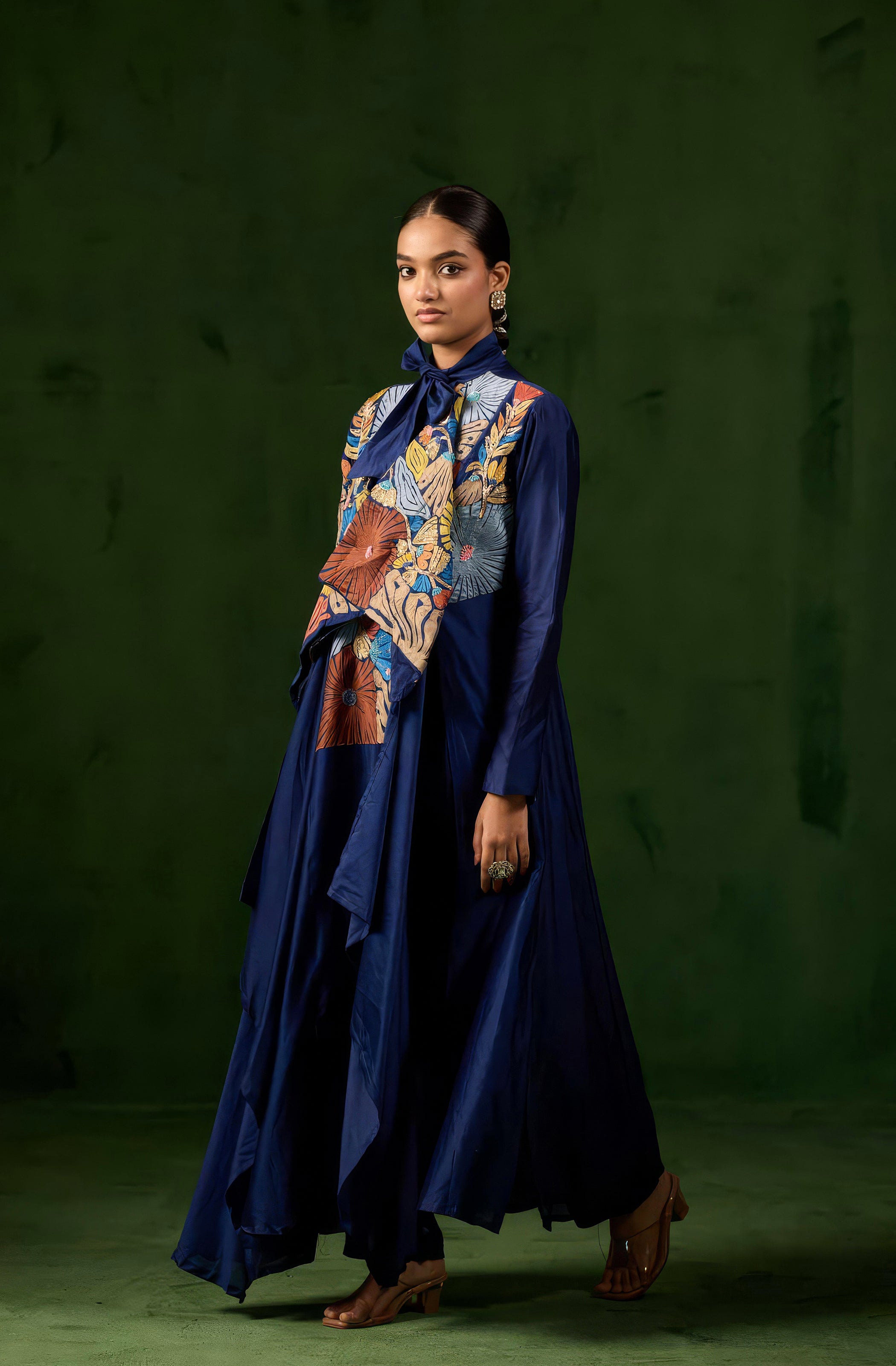 Rich Blue Embellished Premium Silk Kurta Set