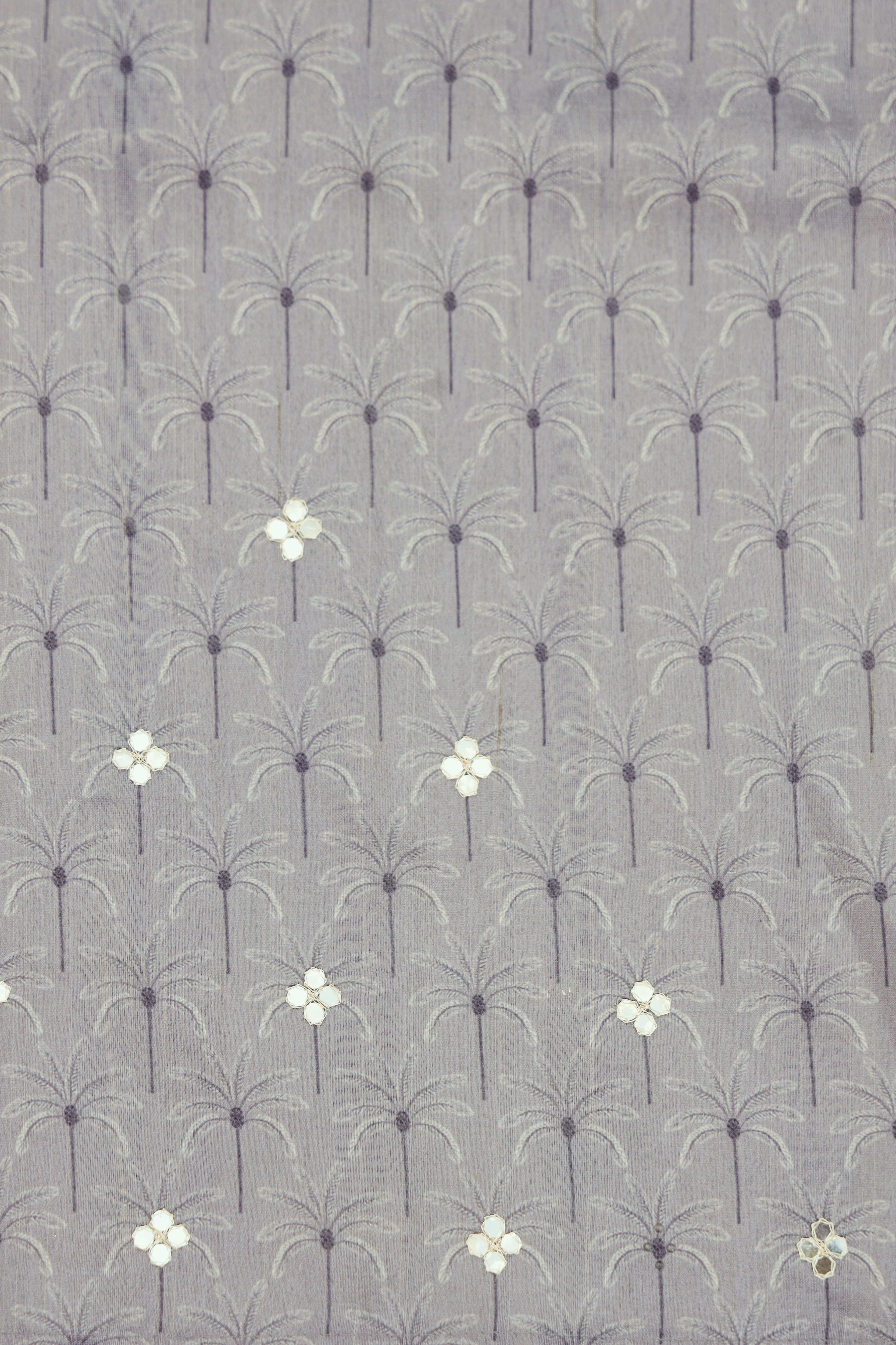 Light Purple Printed Bhagalpuri Tussar Silk Saree