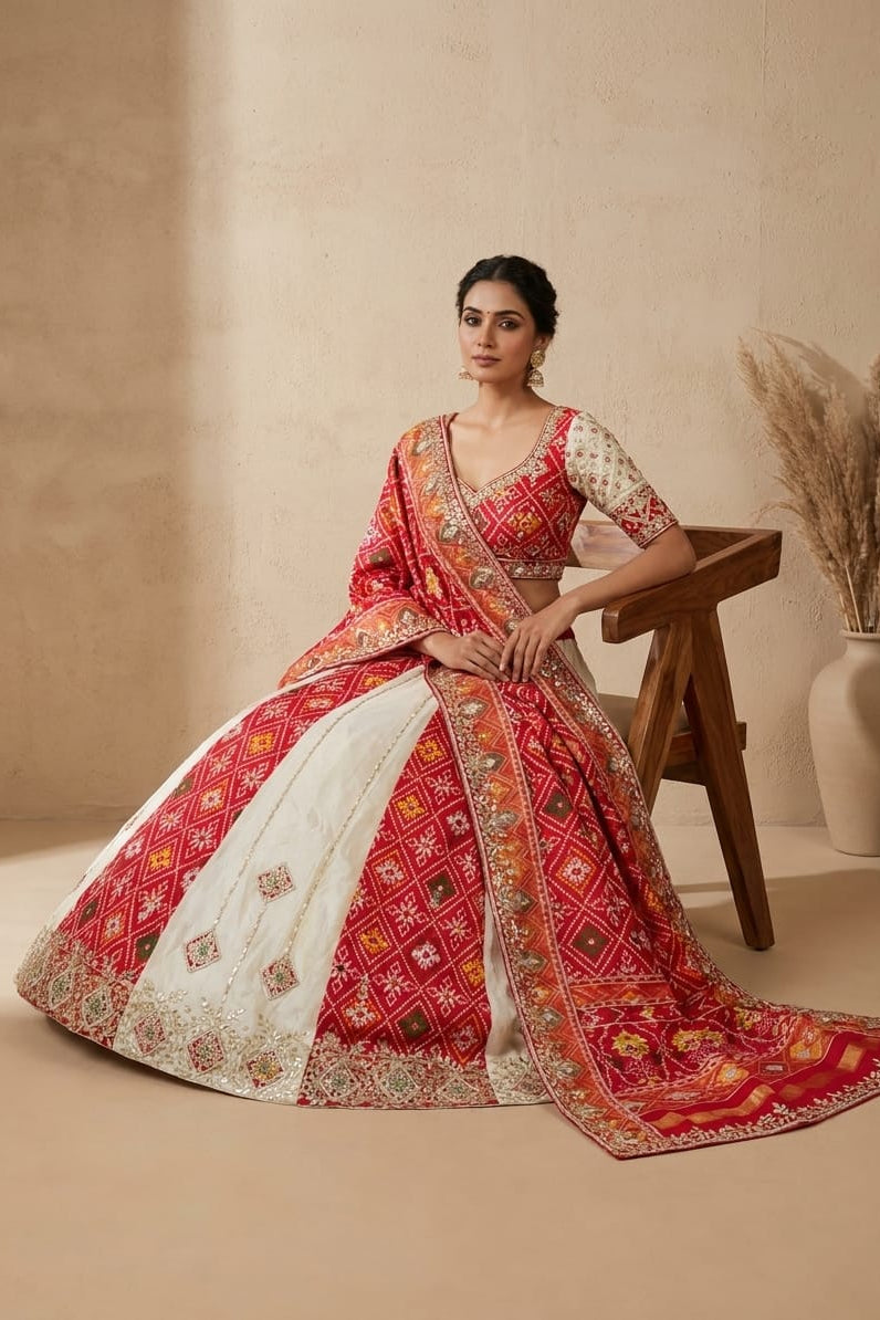 Ruby Heritage Patola Premium Silk Lehenga Set