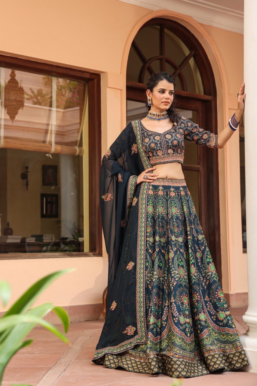 Raw silk hot sale lehenga choli