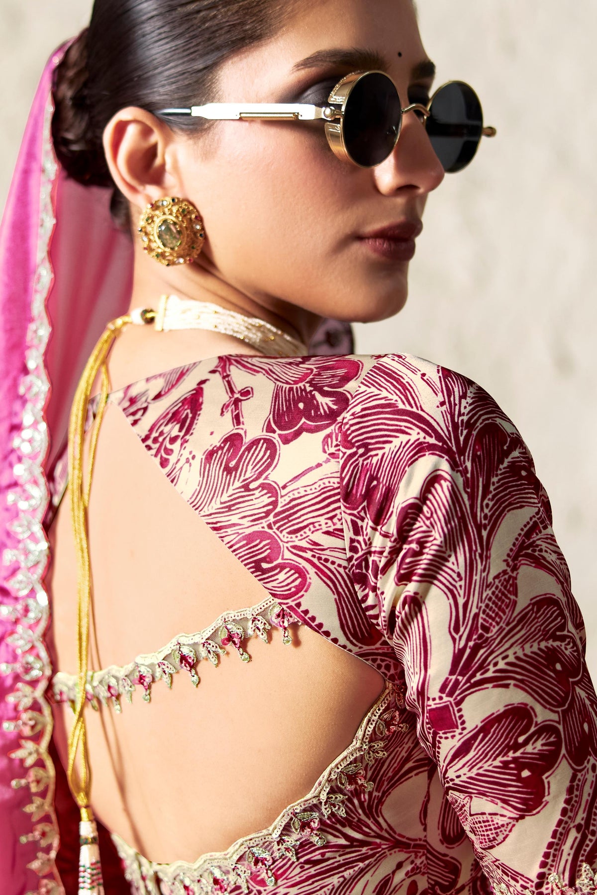 Pink Ombre Embellished Premium Soft Silk Saree
