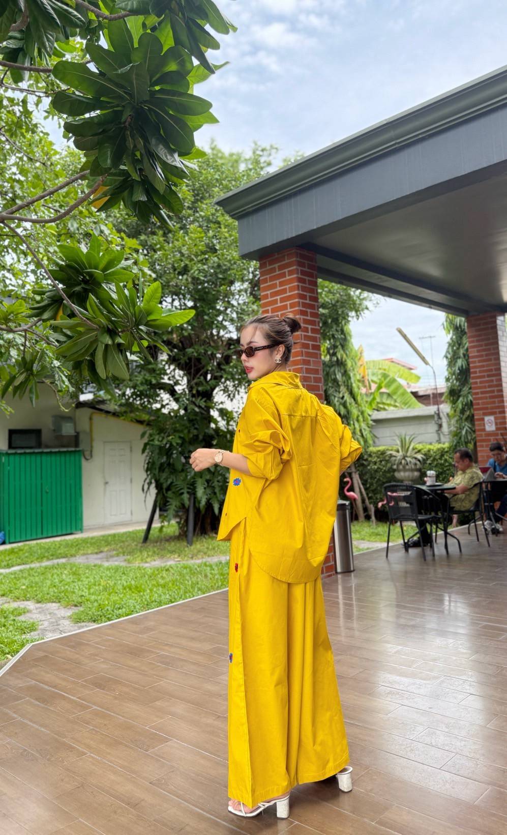 Mustard Yellow Embroidered Organic Cotton Co-Ord Set