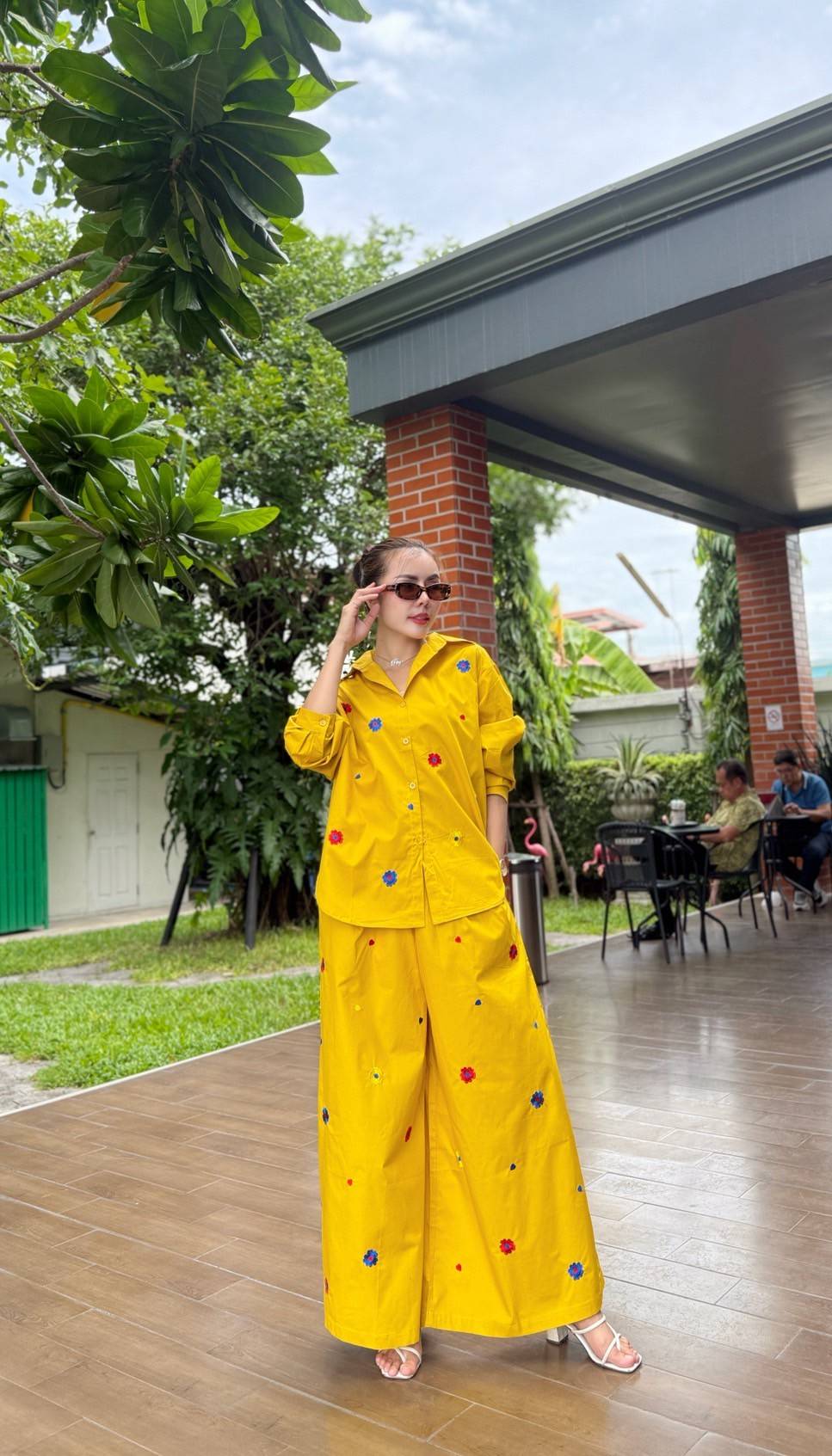 Amber Yellow Printed Organic Cotton Co-Ord Set