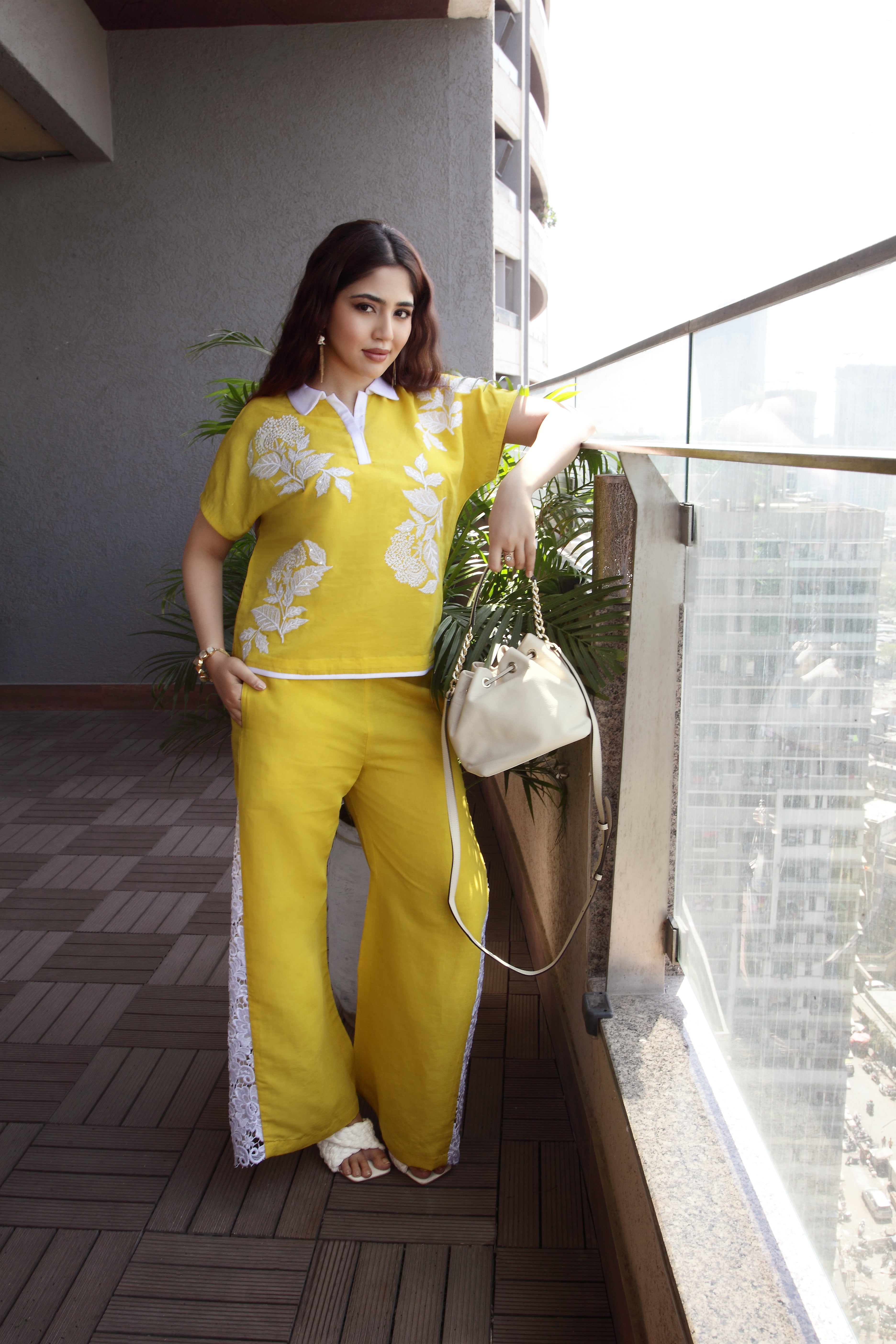 Lime Talks Linen Co-Ord Set