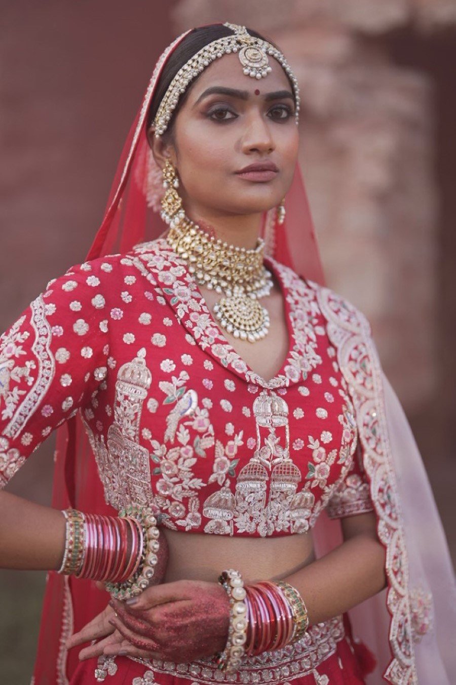 Surkh Mela Embroidered Lehenga Set
