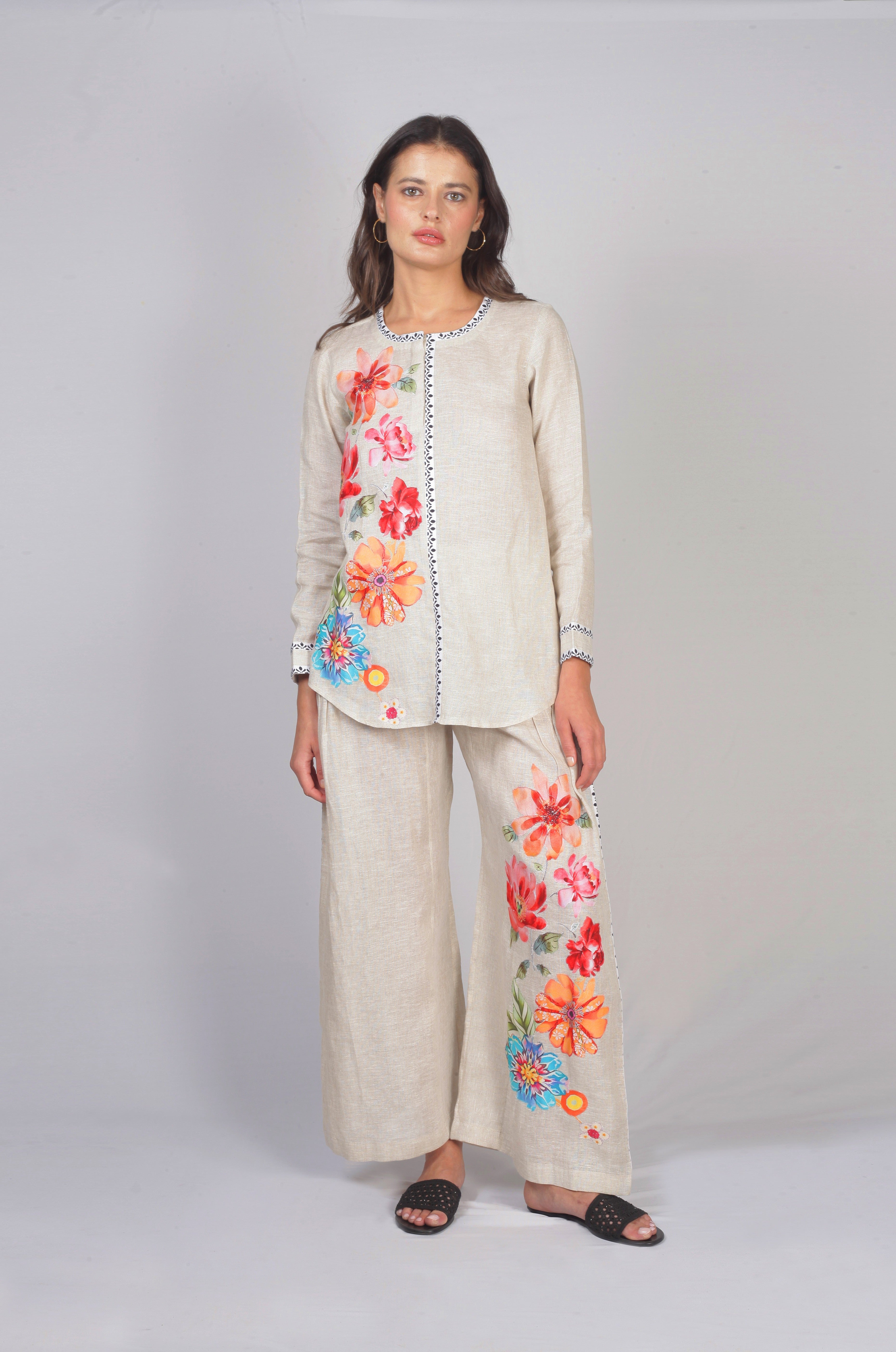 Sandstone Garden Printed Linen Co-Ord Set
