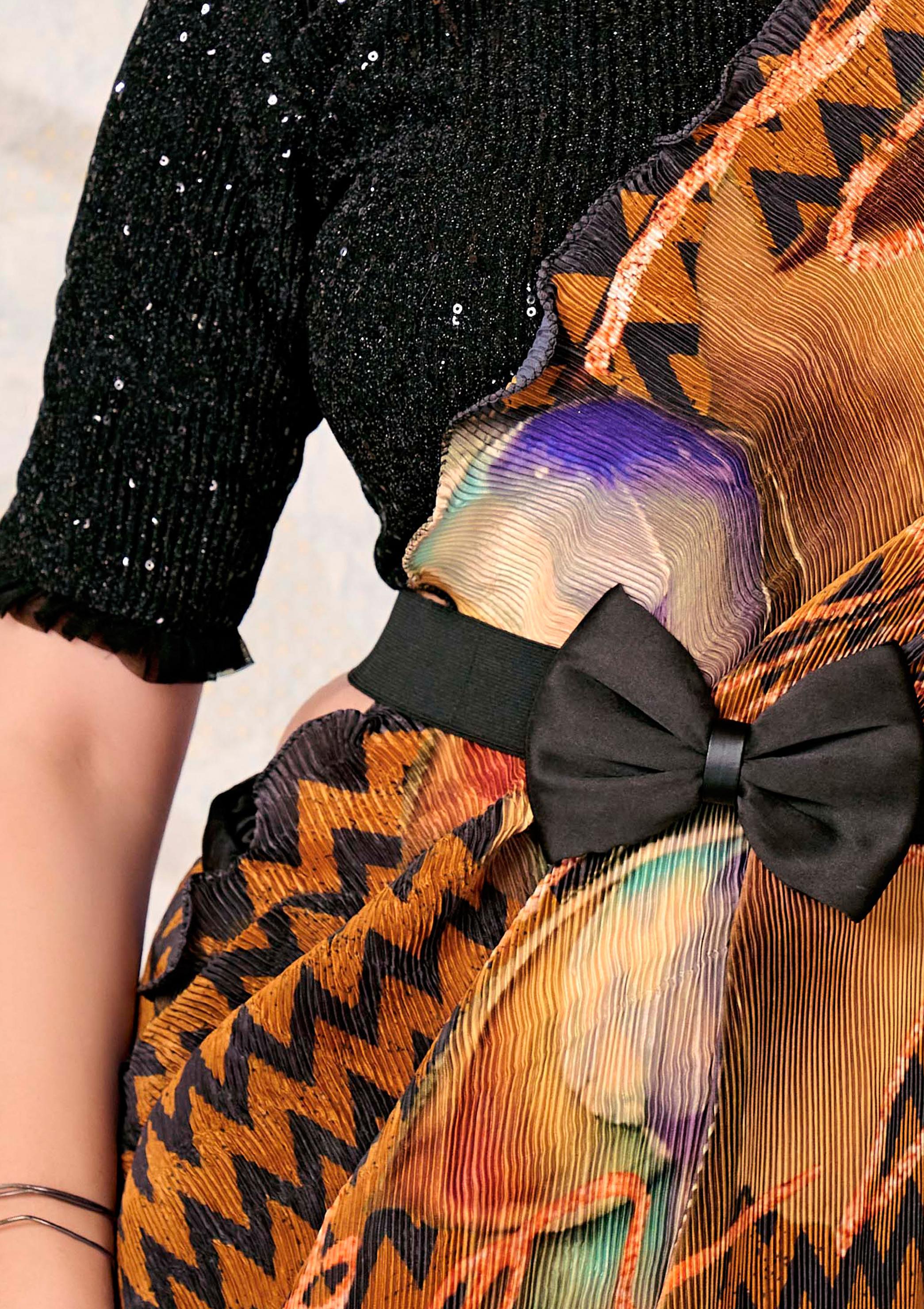 Black & Gold Satin Silk Saree