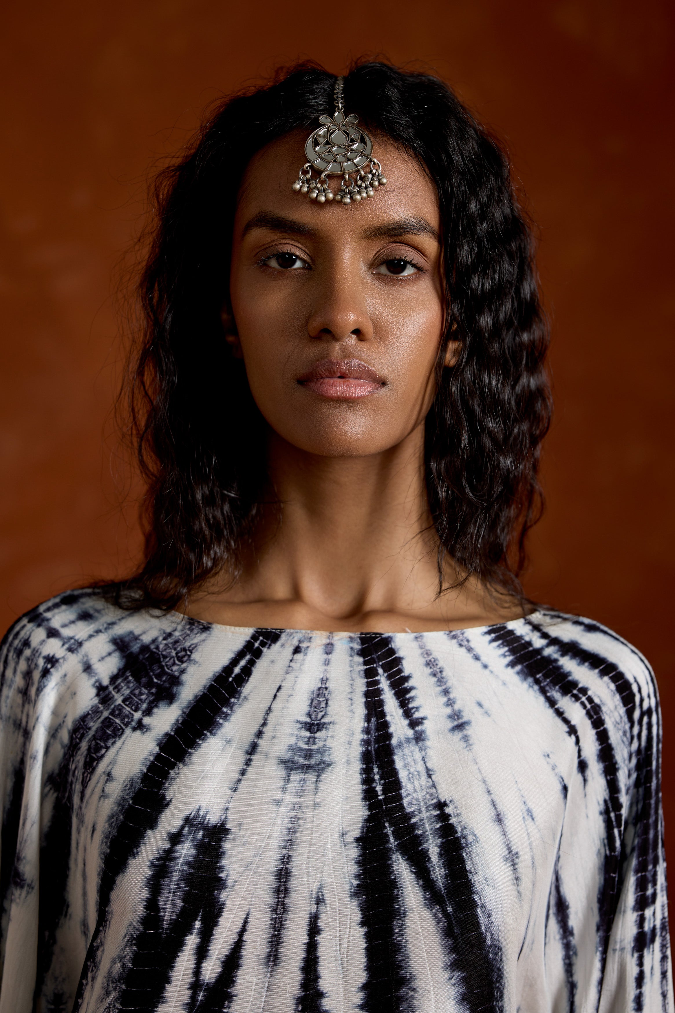 Classic Black Embellished Raw Silk Kaftan Set