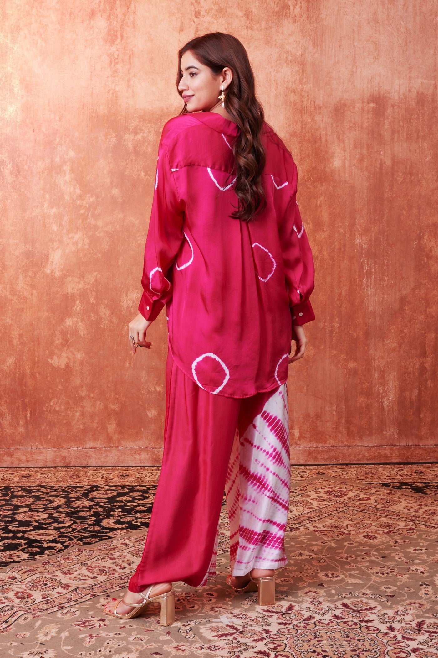 Pink Shibori Printed Co-Ord Set
