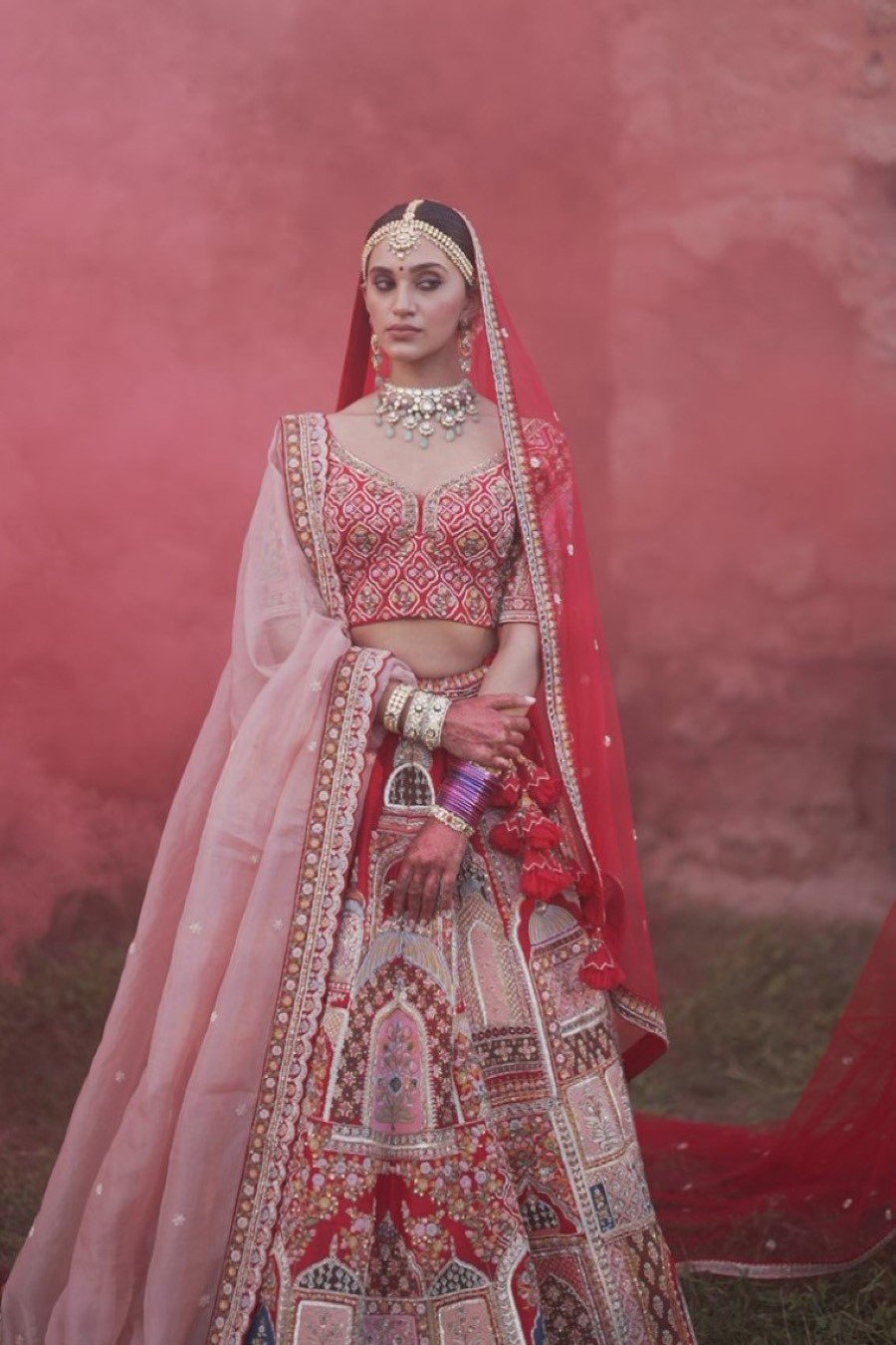 Laal Mahal Embroidered Lehenga Set