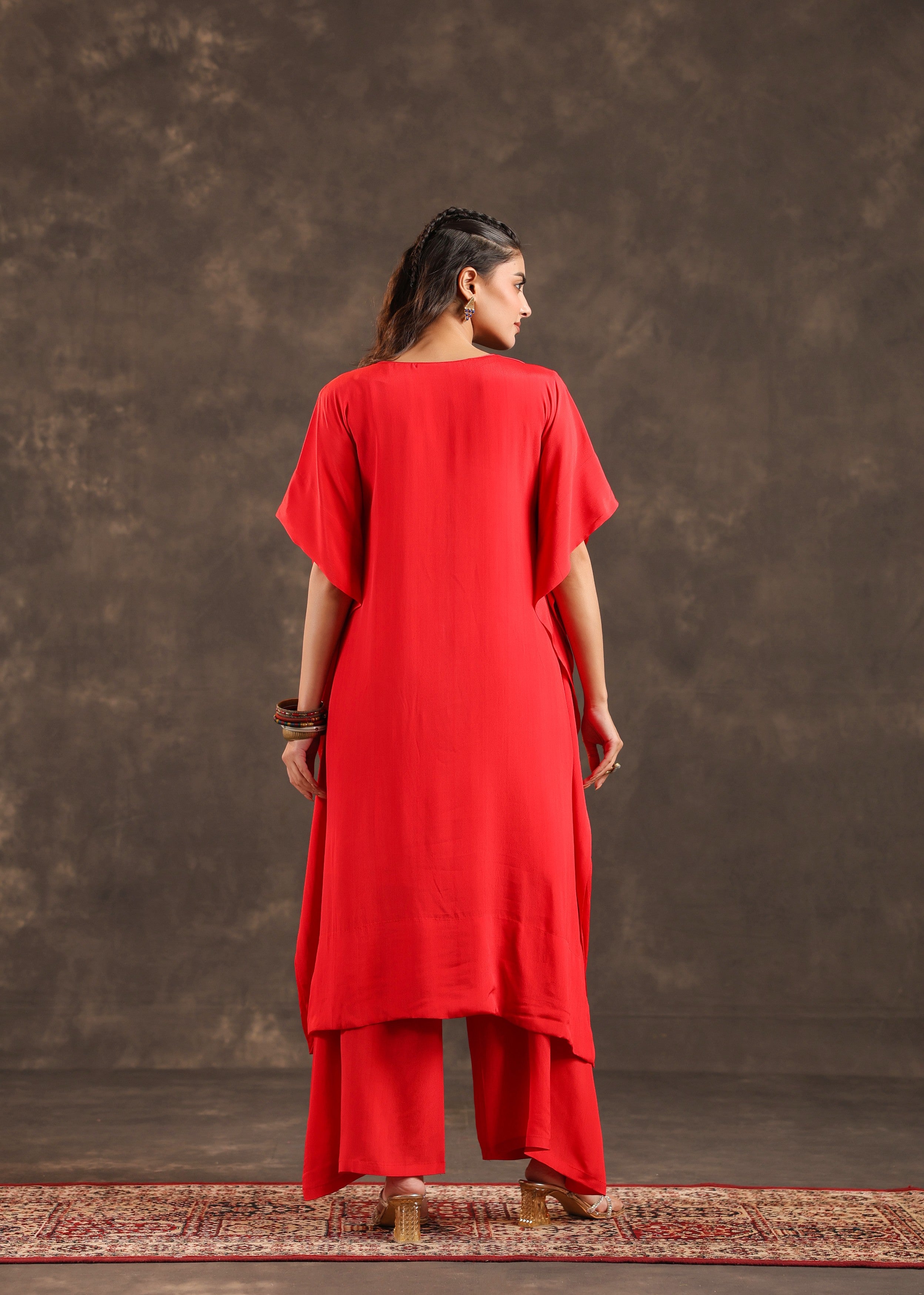 Spinel Grace Embellished Crepe Silk Kurta Set