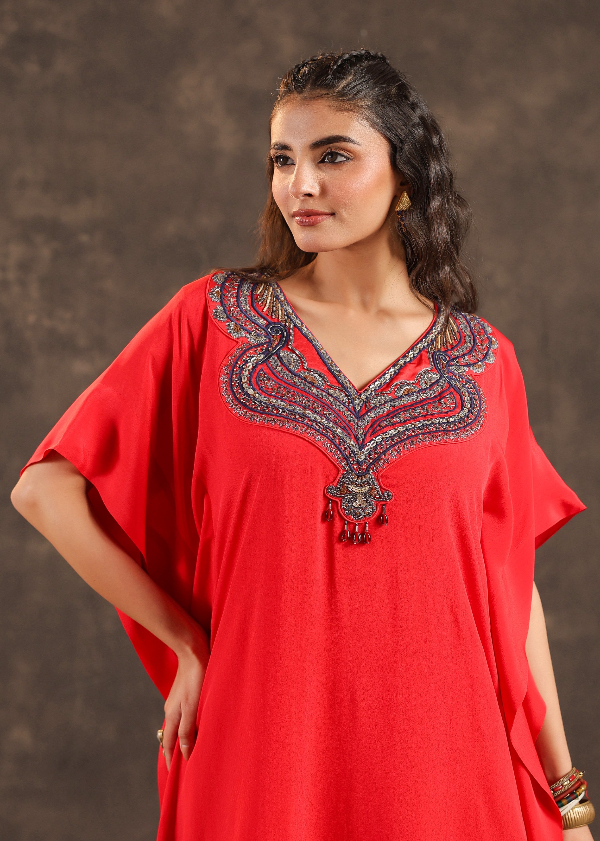 Spinel Grace Embellished Crepe Silk Kurta Set