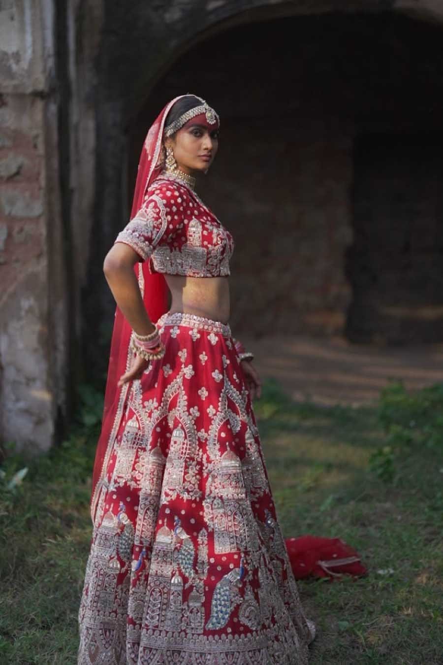 Surkh Mela Embroidered Lehenga Set