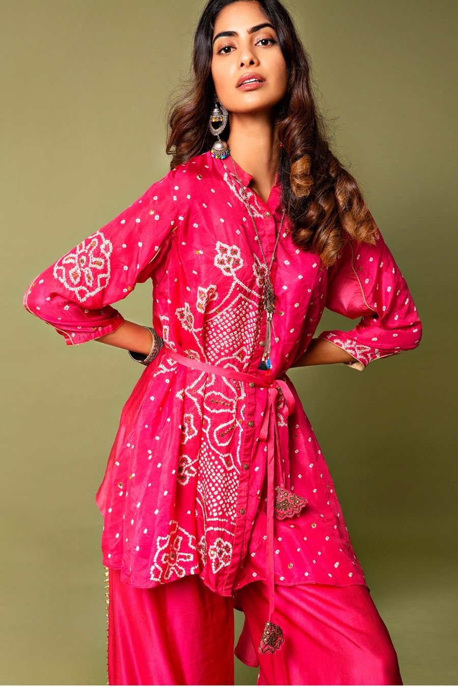 Cape Shirt With Palazzo Pants