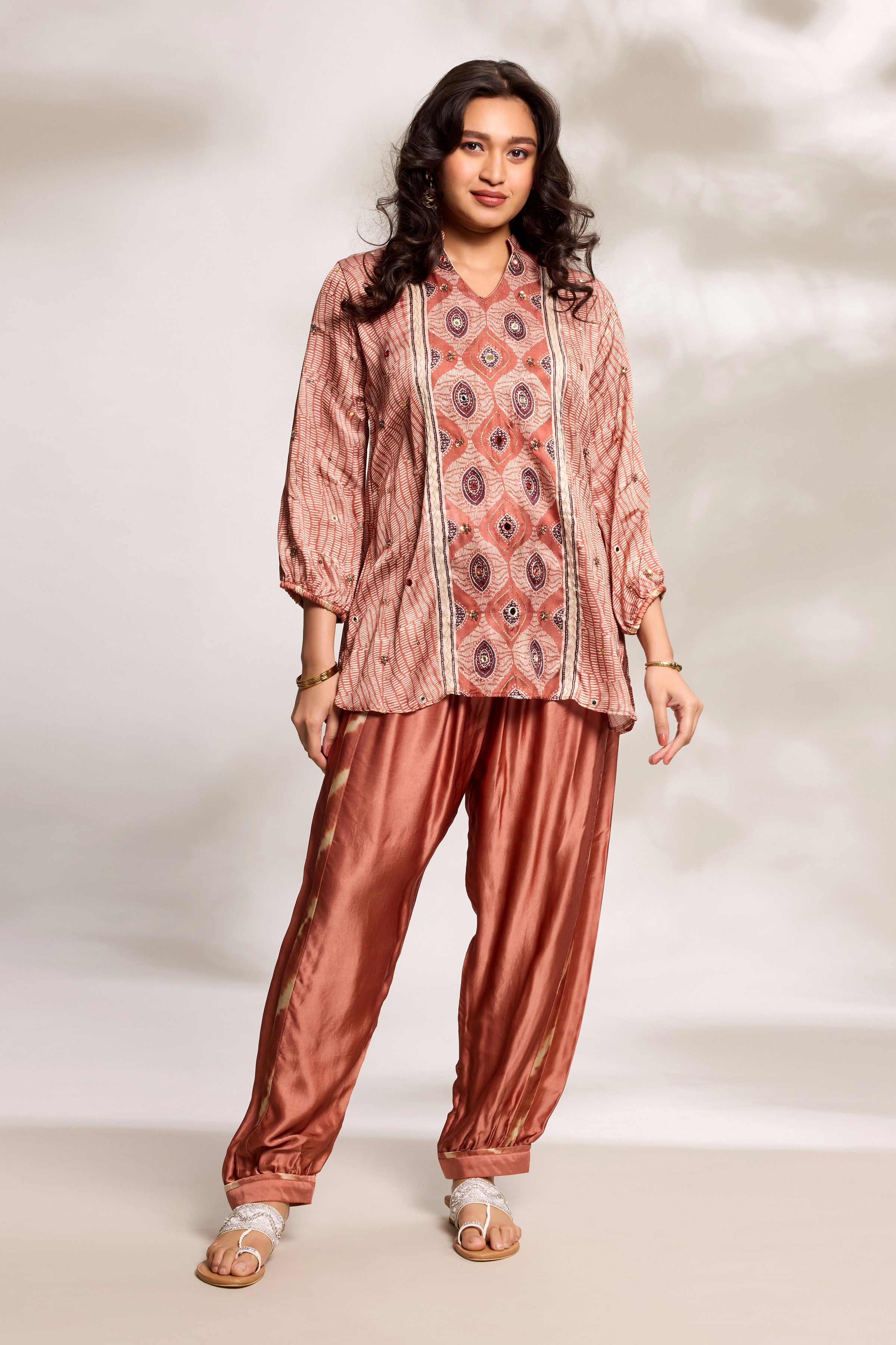 Burnt Orange Ethnic Co-Ord Set