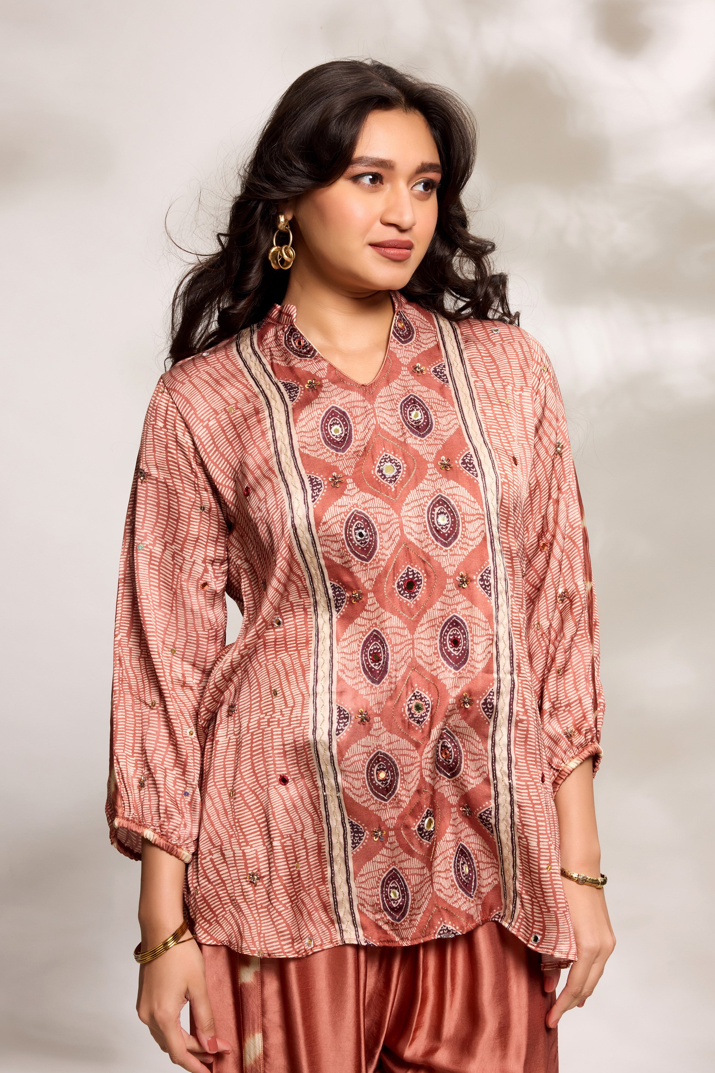 Burnt Orange Ethnic Co-Ord Set