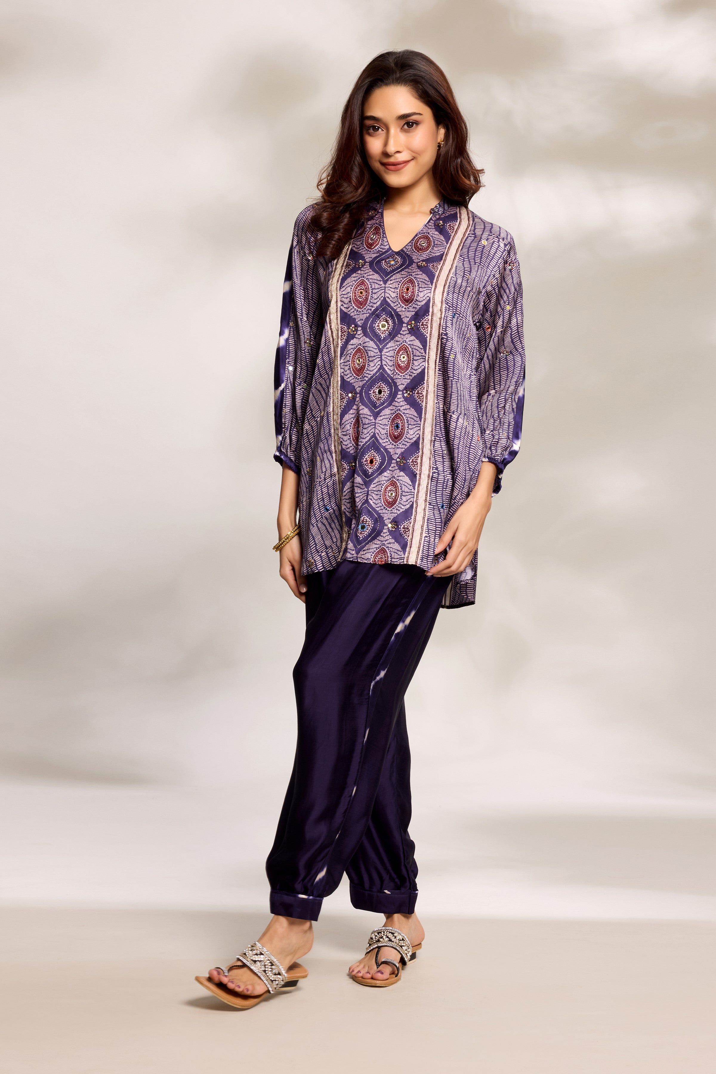 Purple Ethnic Co-Ord Set