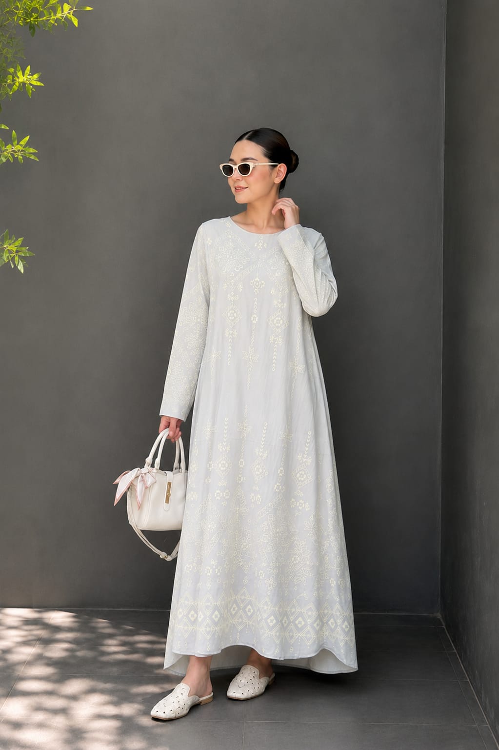 Dove White Cotton Dress
