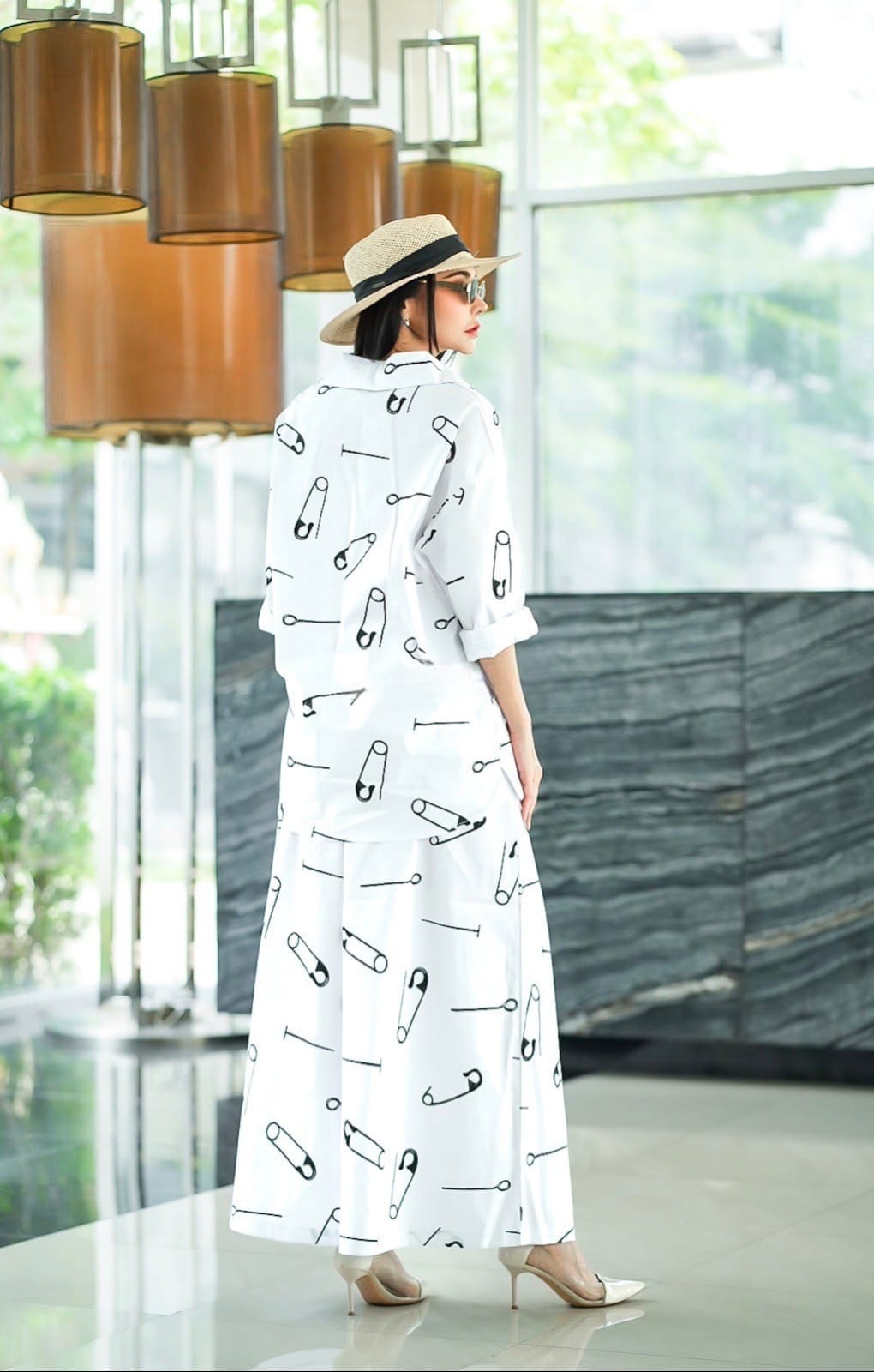White Sublimation Print Co-Ord Set