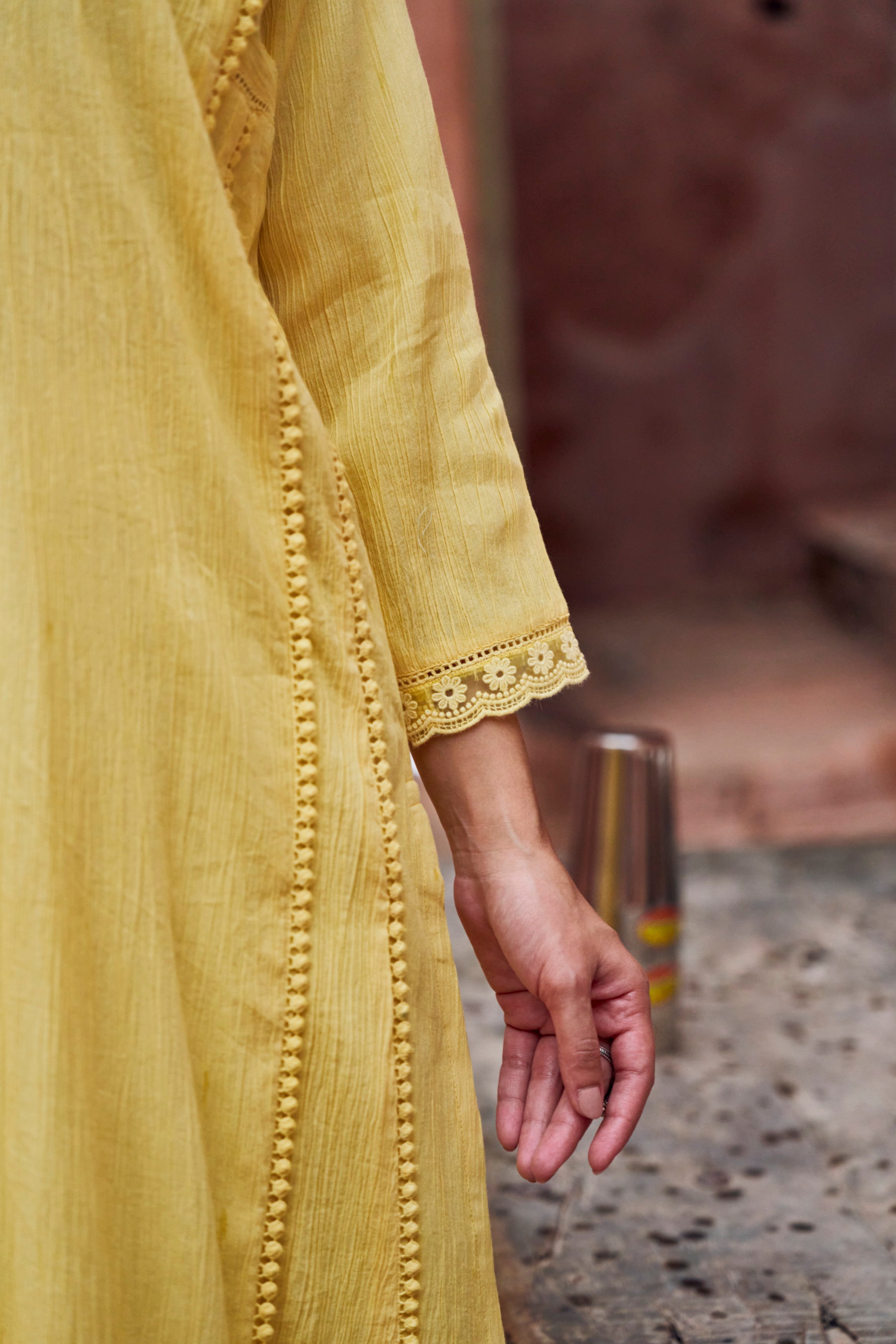 Butter Yellow Cotton Pant Set