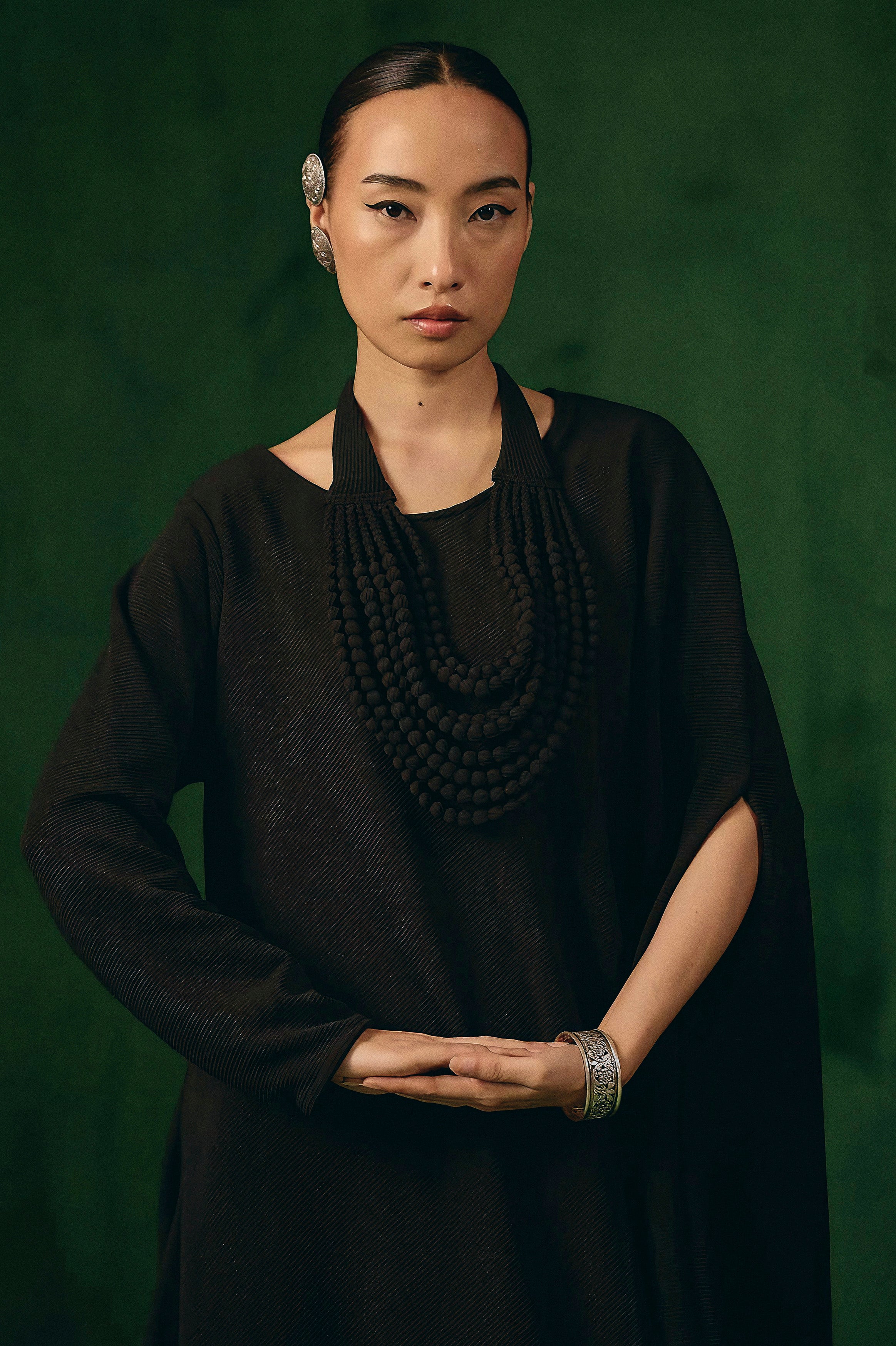 Hot Black Solid Spandex Lycra Dress