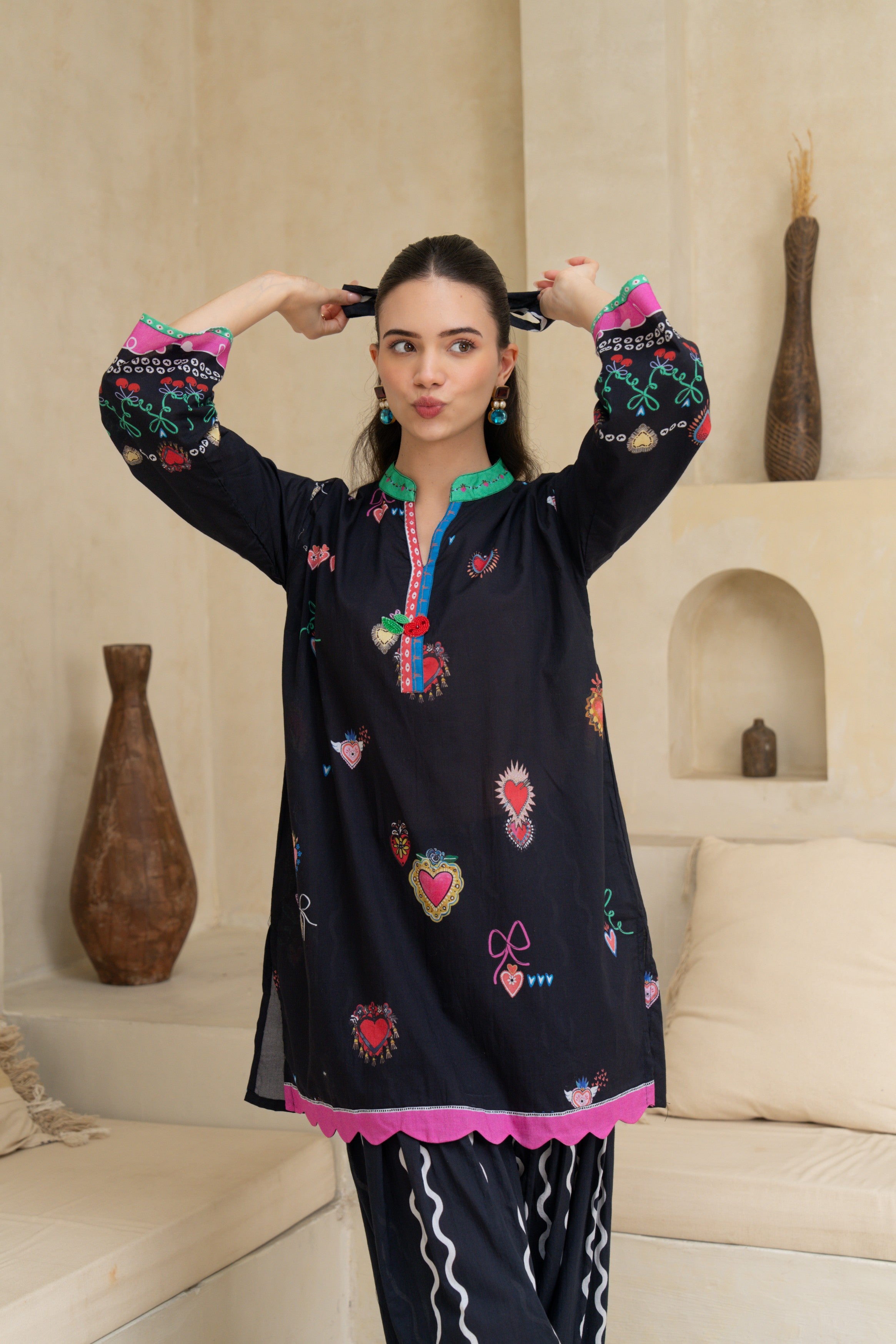 Whimsical Black Co-Ord Set