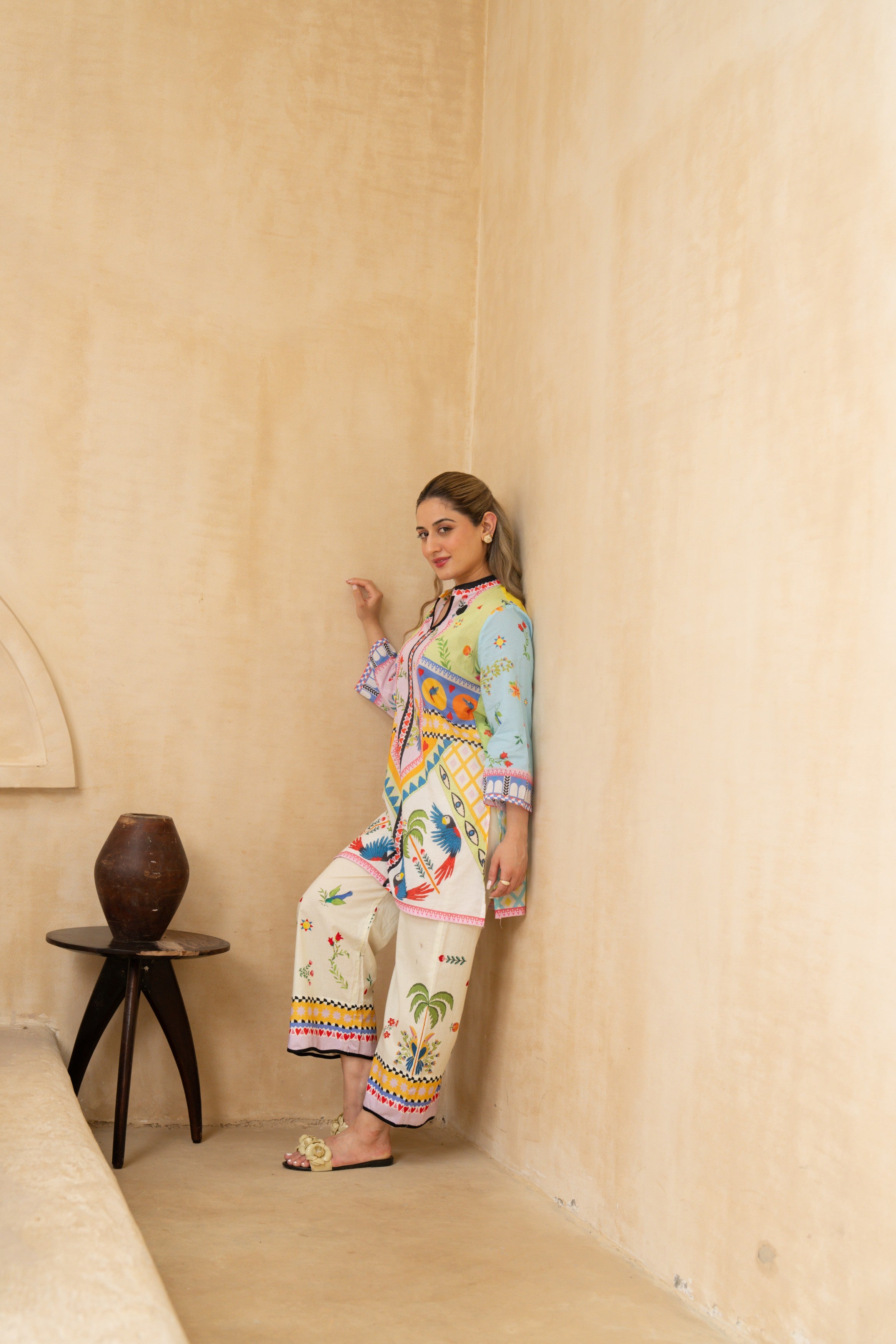 Pastel Printed Cotton Co-Ord Set