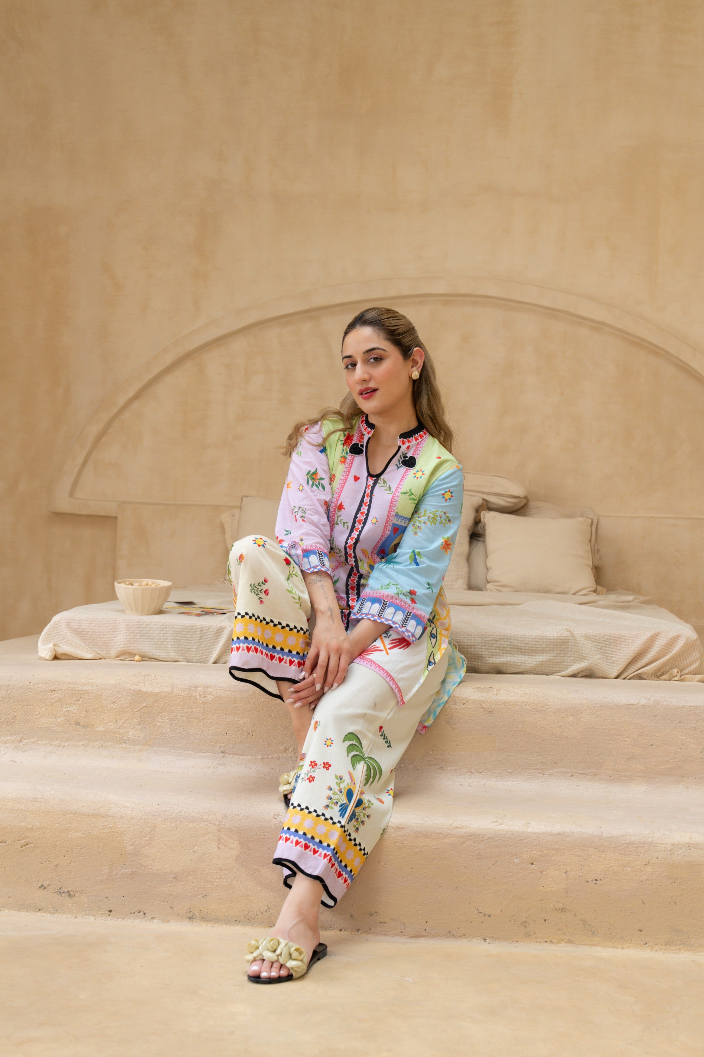 Pastel Printed Cotton Co-Ord Set