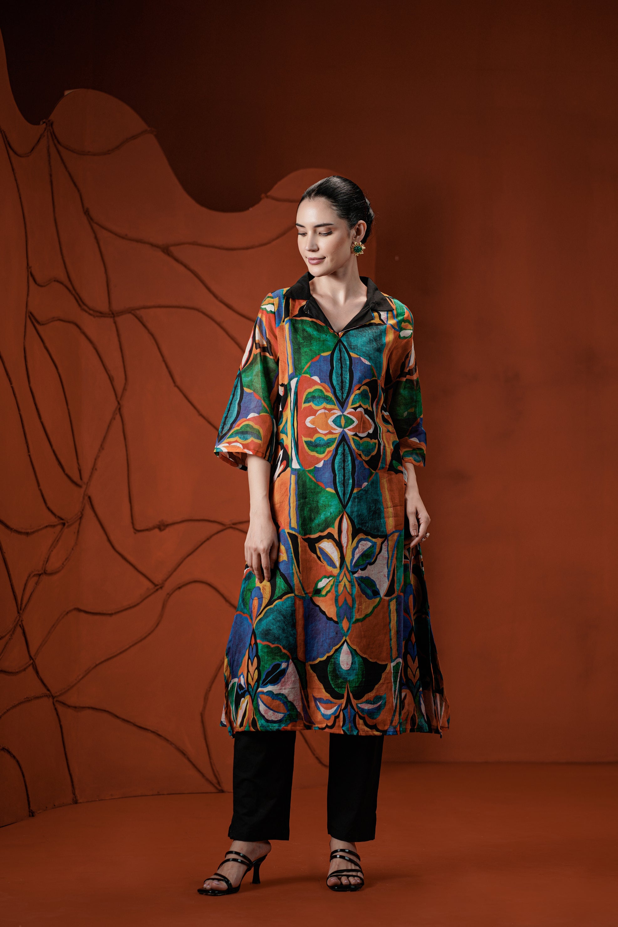 Prism Printed Cotton Kurta Set