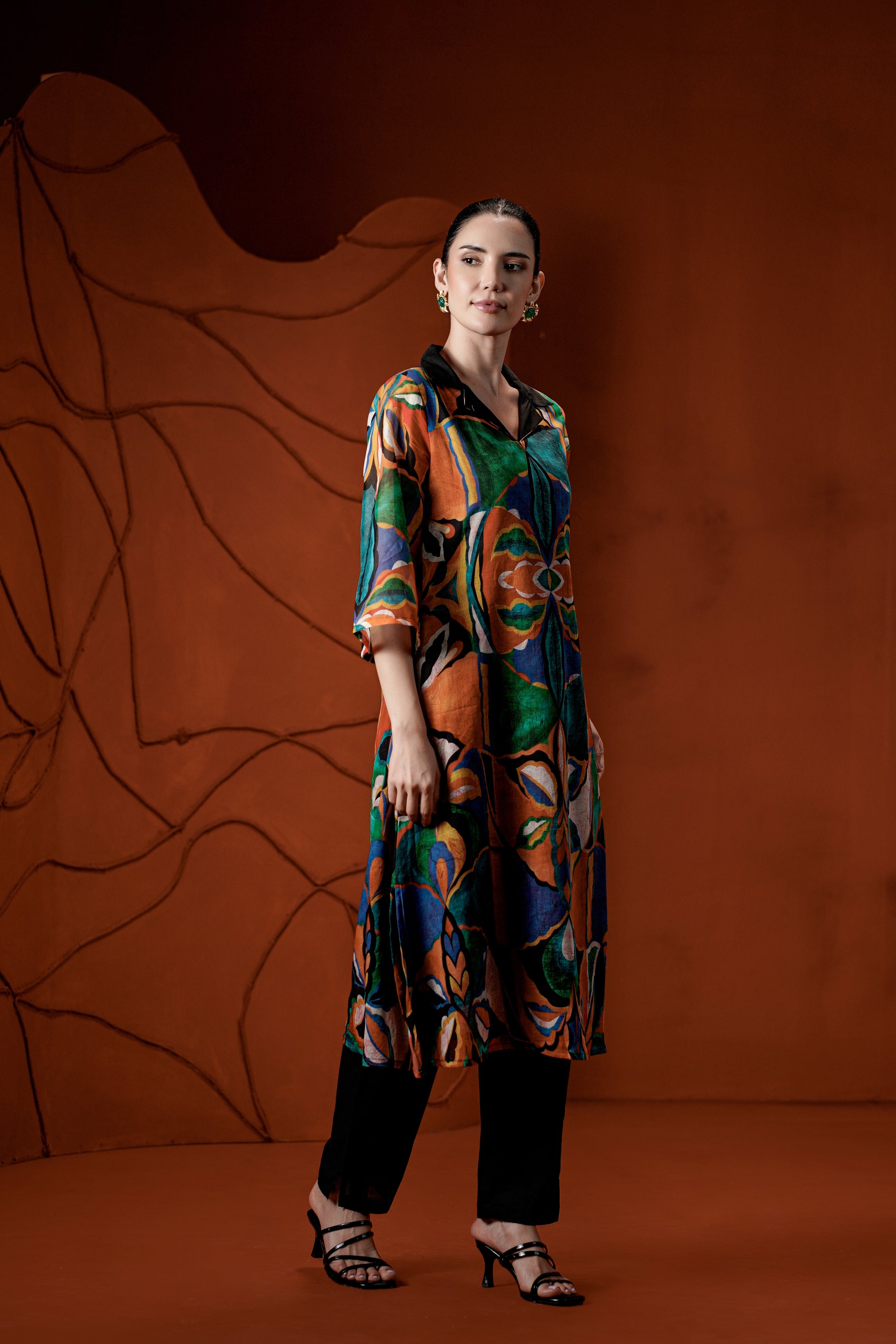 Prism Printed Cotton Kurta Set
