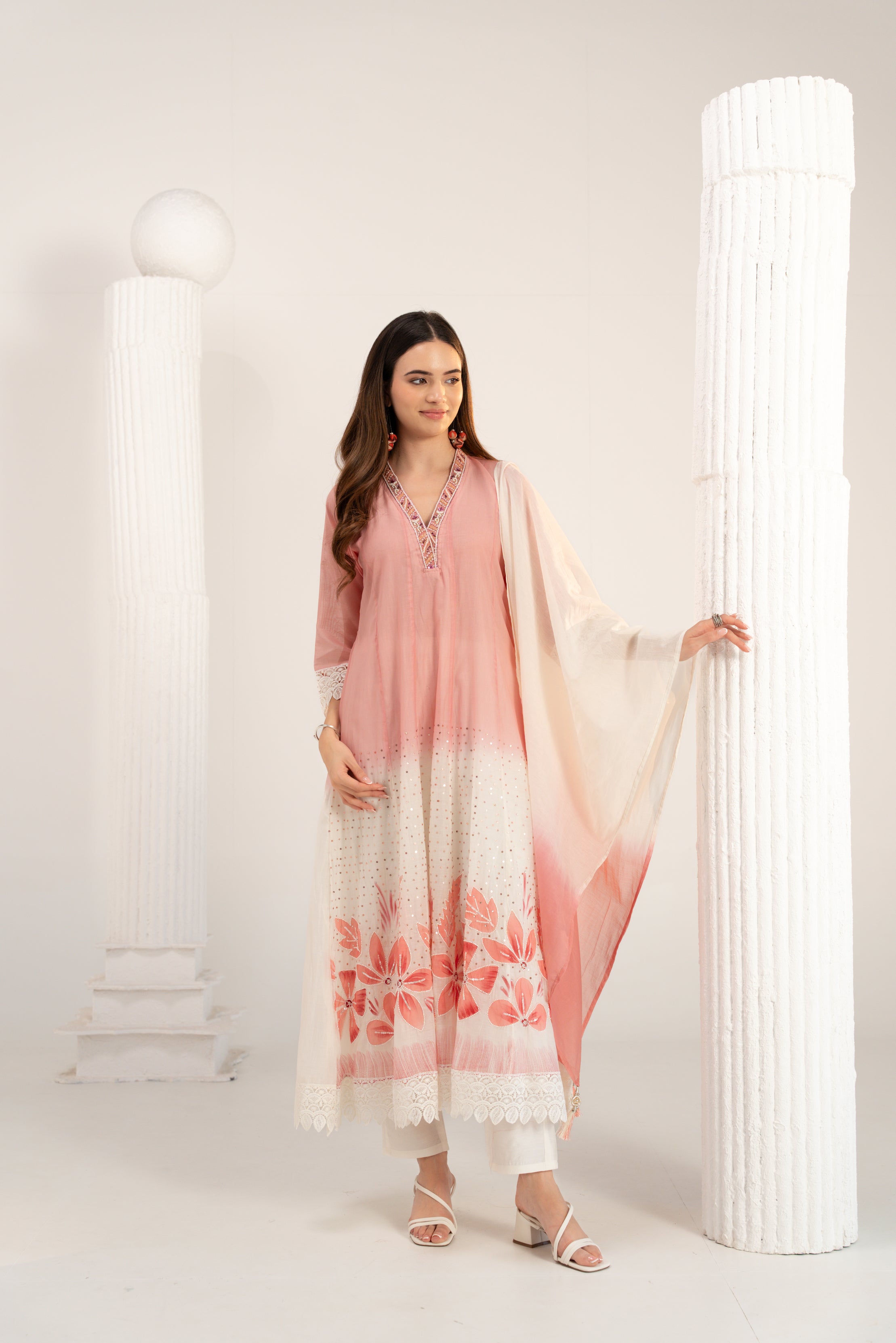 Blossom Embellished Soft Organza Pant Set