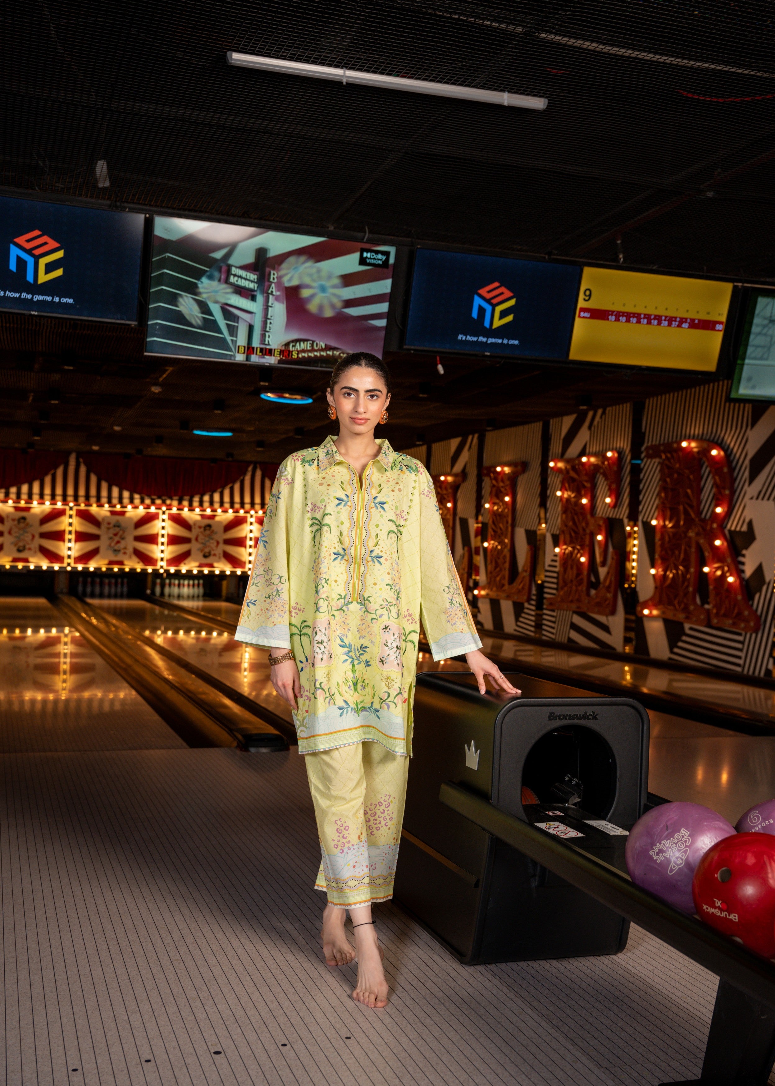 Green Oasis Printed Cotton Co-ord Set