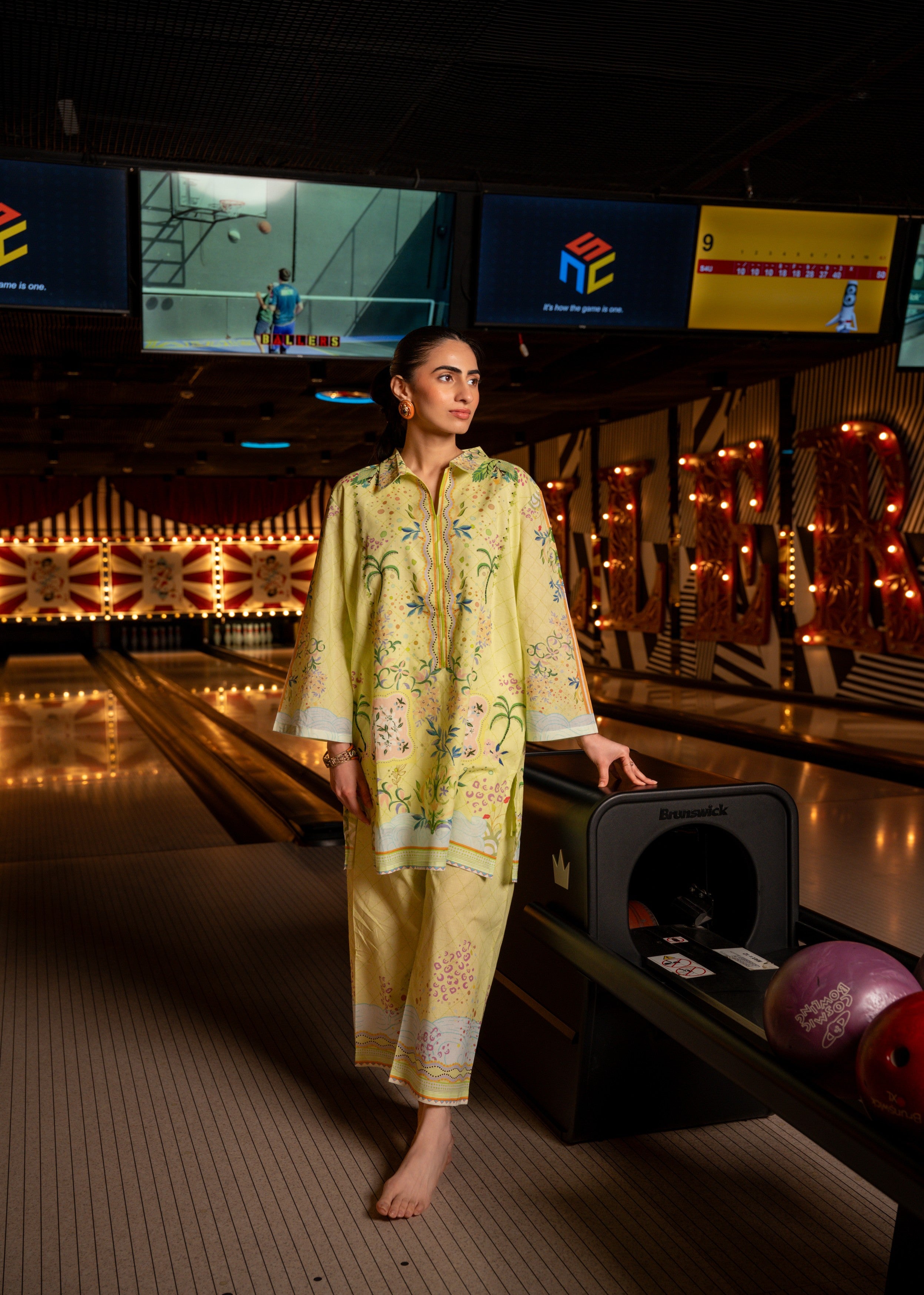 Green Oasis Printed Cotton Co-ord Set