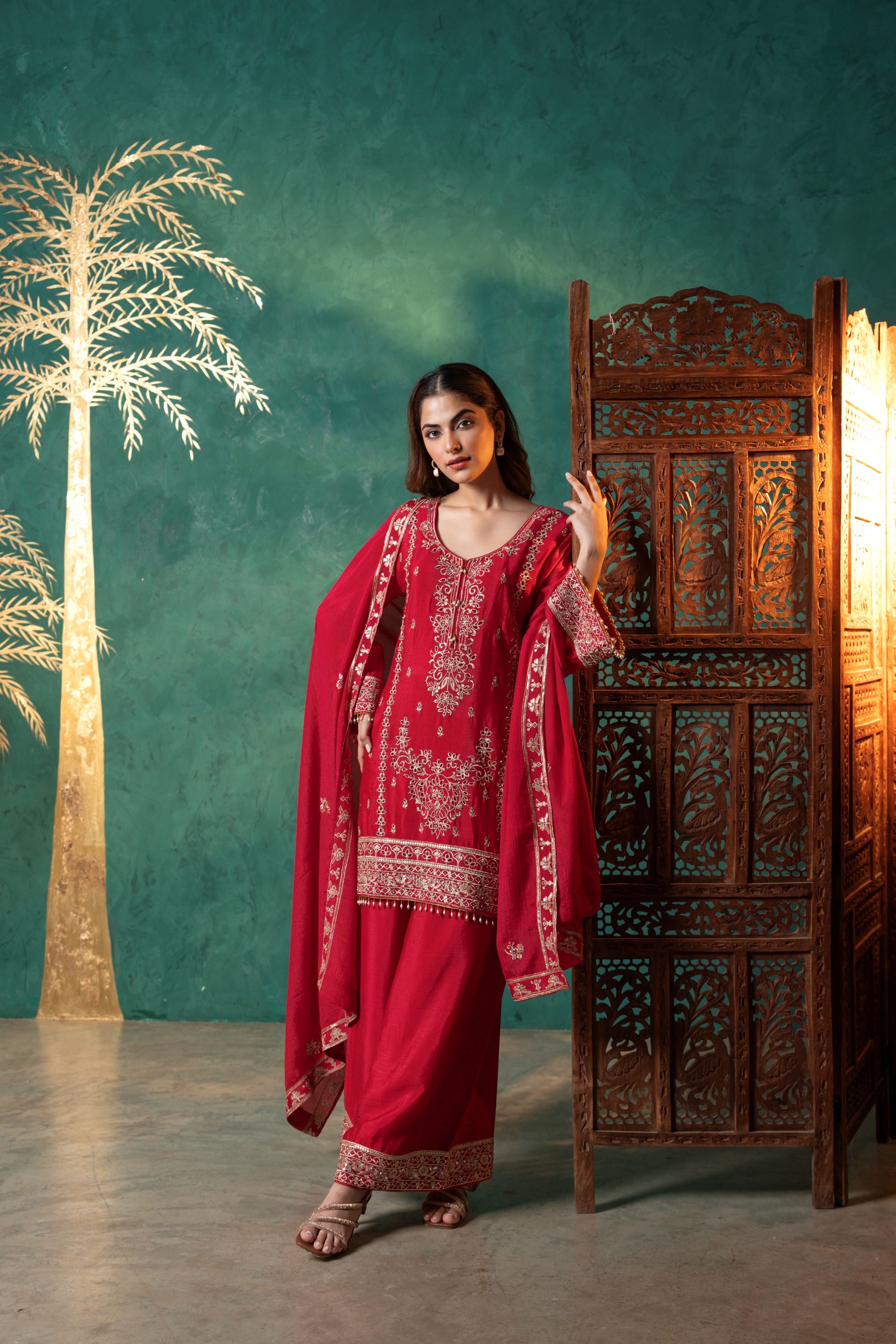 Rose Radiance Palazzo Set