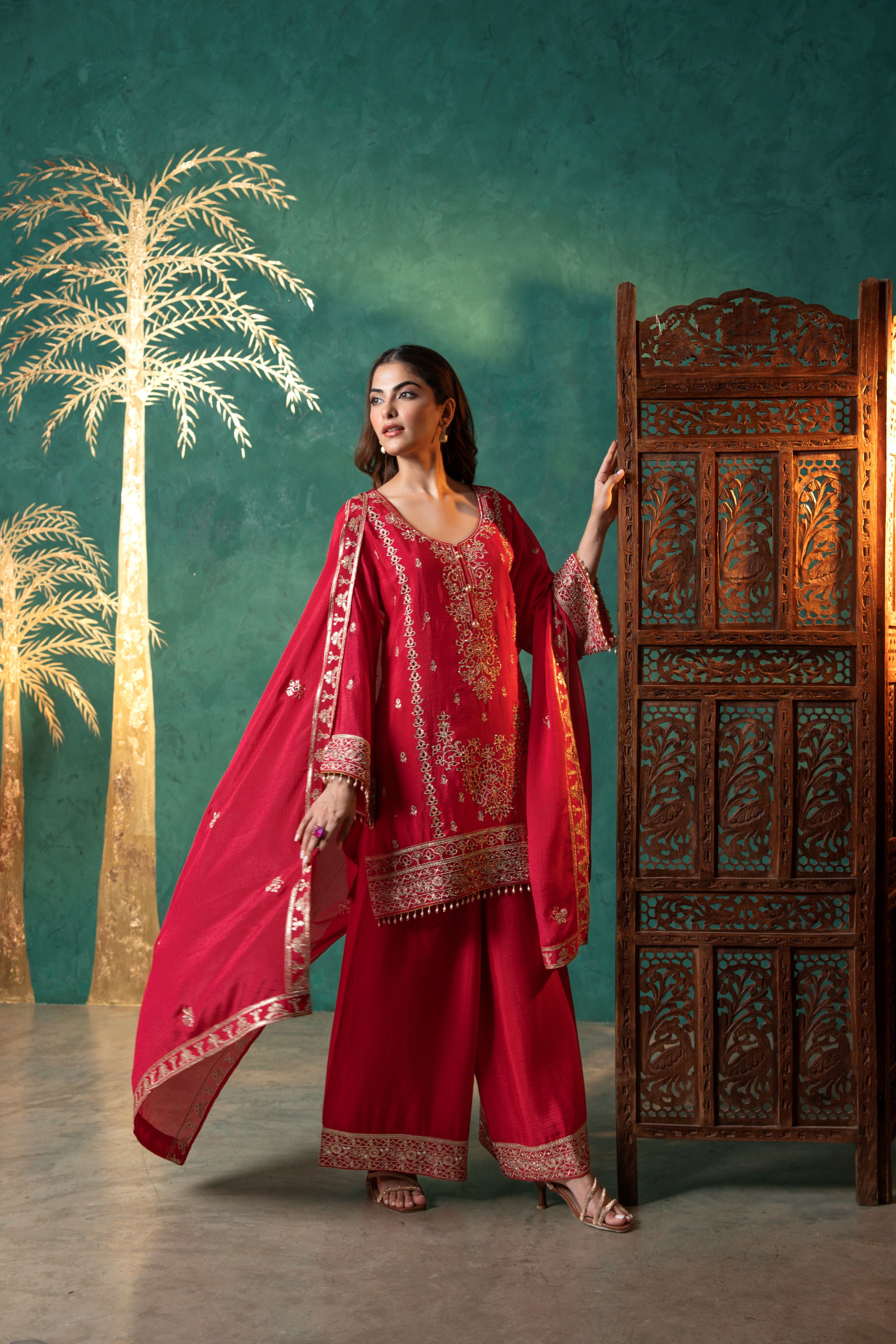 Rose Radiance Palazzo Set