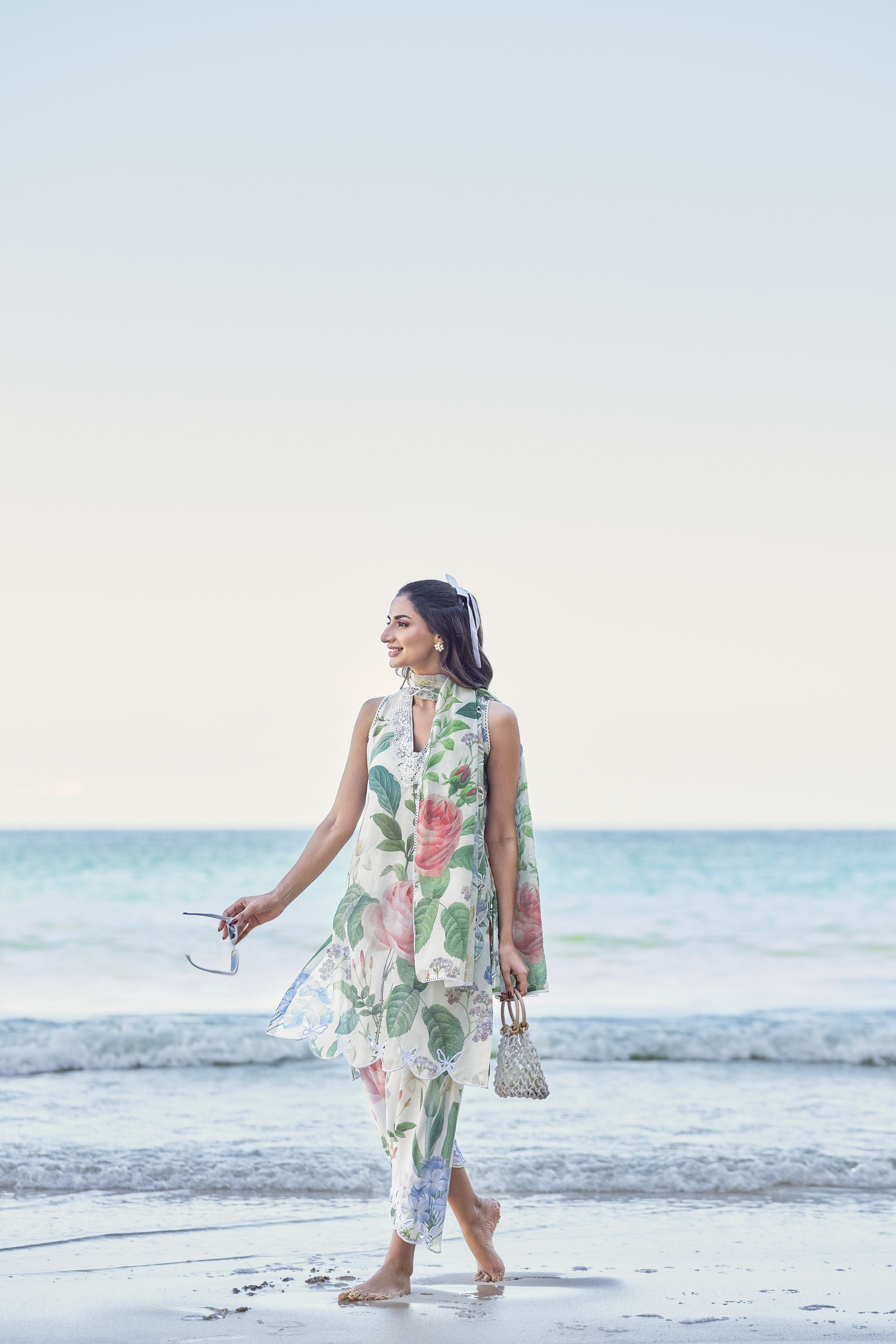 White & Whimsy Pants Set