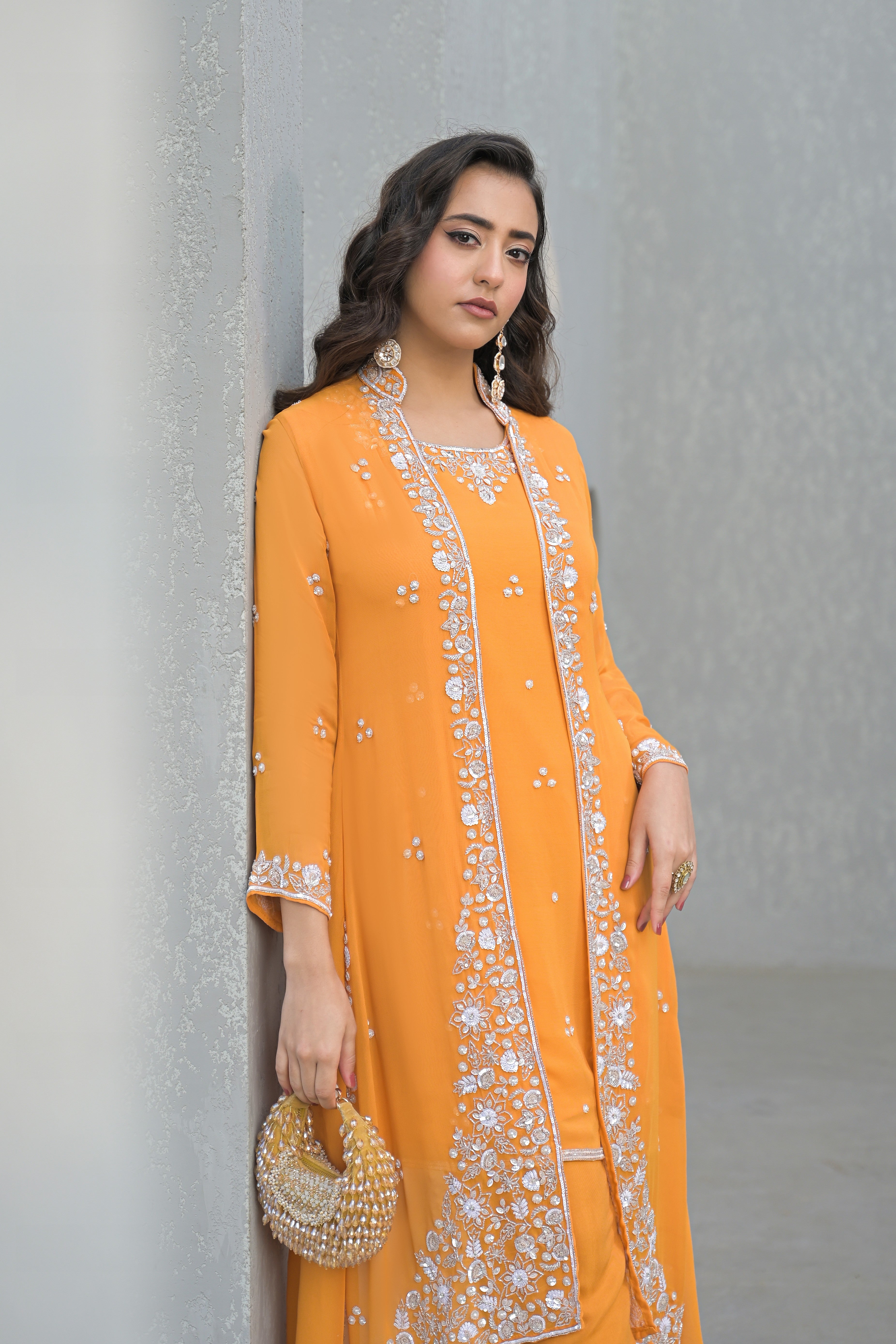 Tangerine Charm Cape Suit