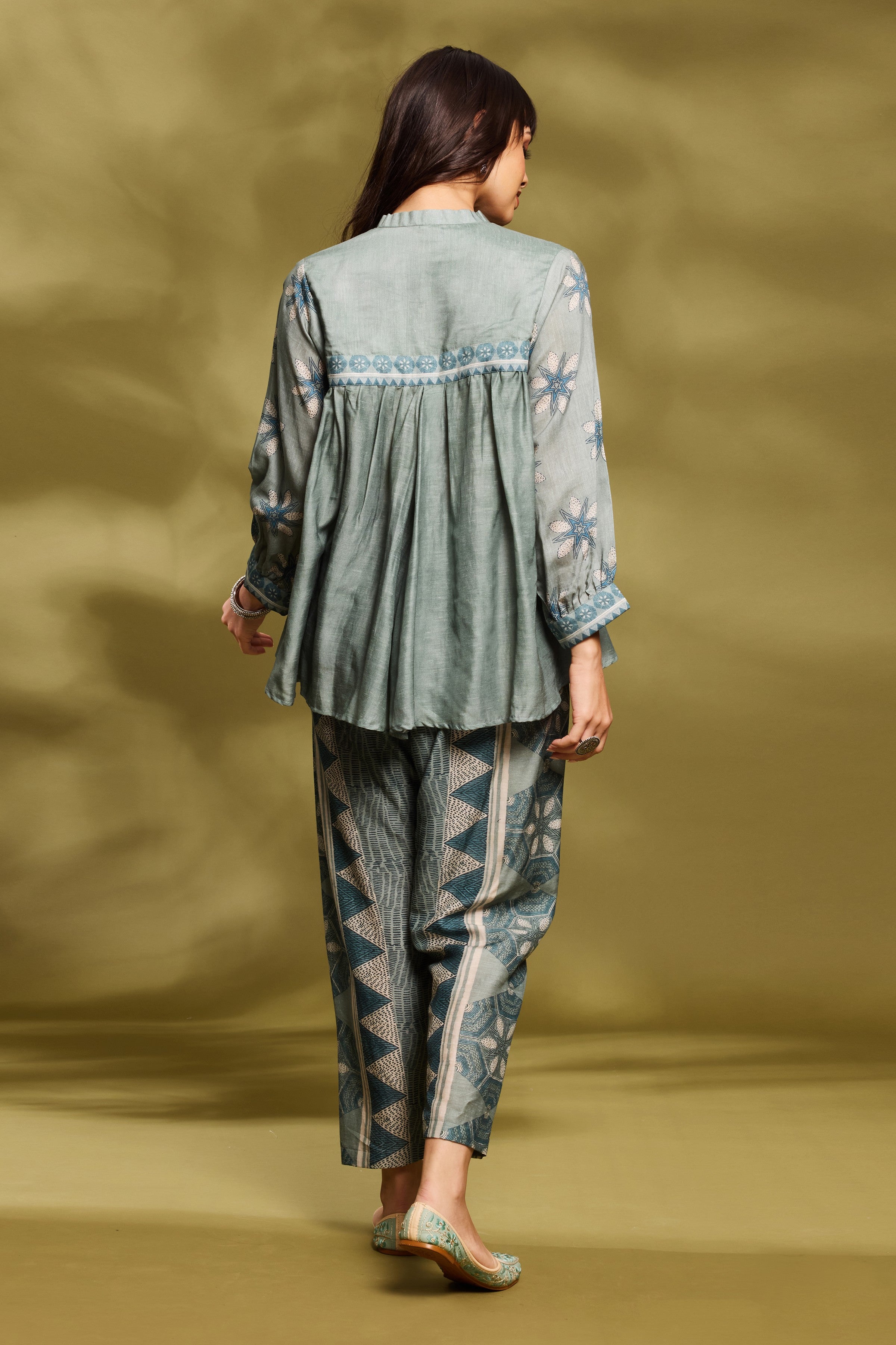 Sage Green Printed Co-Ord Set