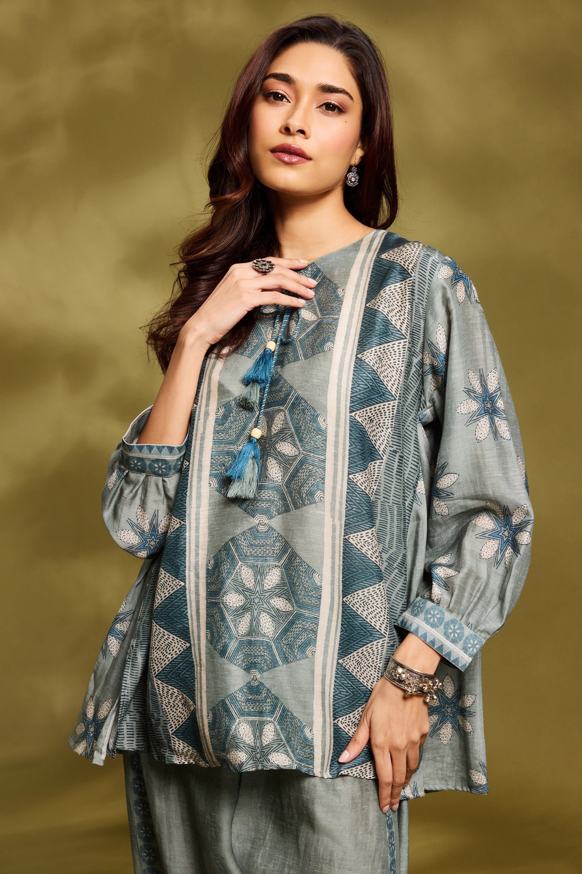 Pastel Green Ethnic Co-Ord Set