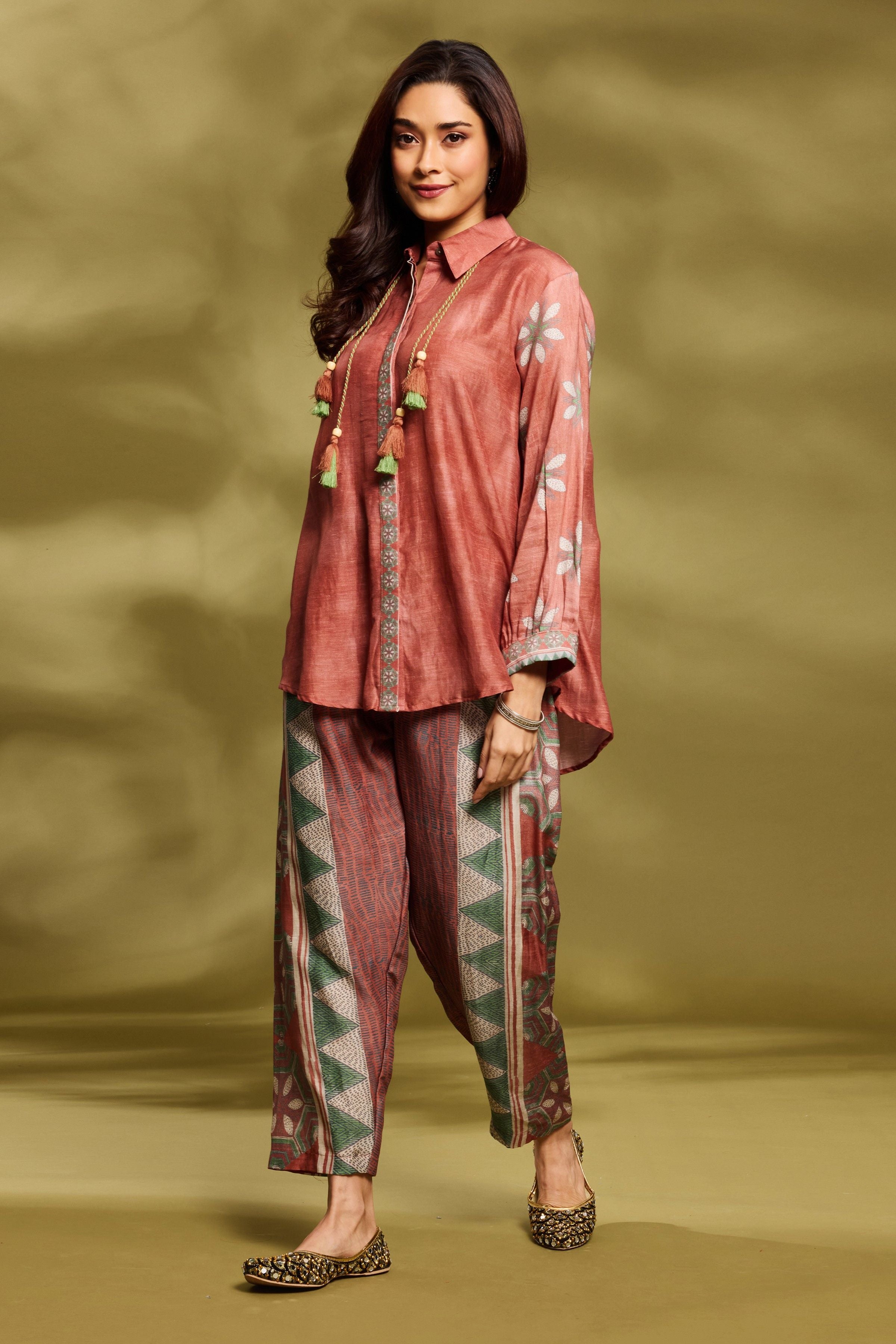 Rust Printed Co-Ord Set