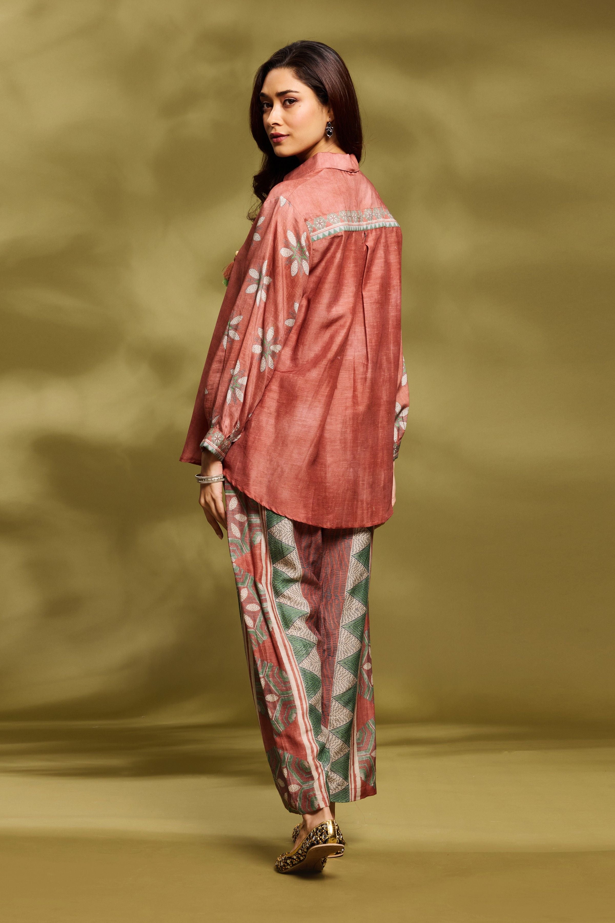 Rust Printed Co-Ord Set