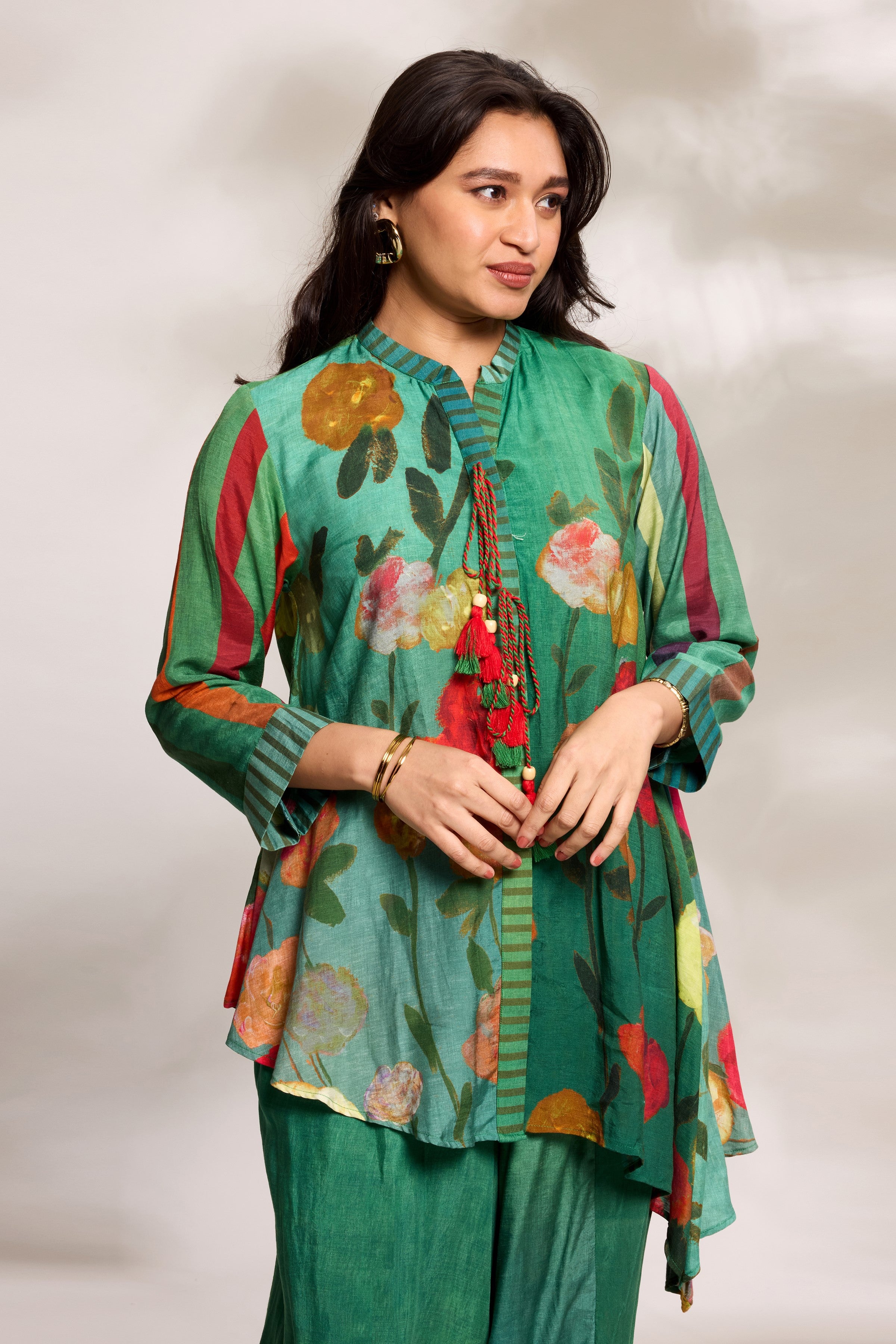 Green Digital Printed Co-Ord Set