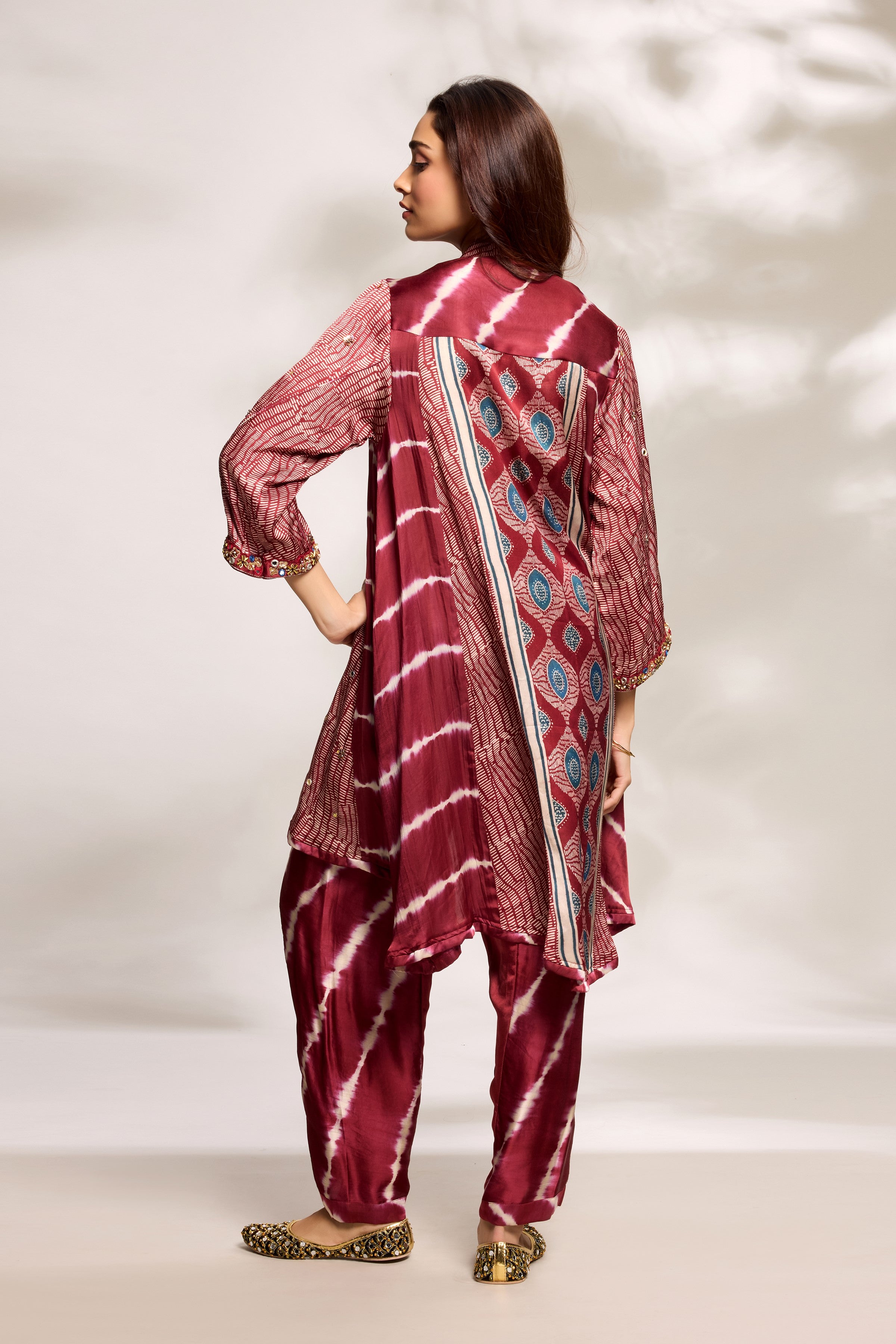 Deep Red Tunic & Pants Set