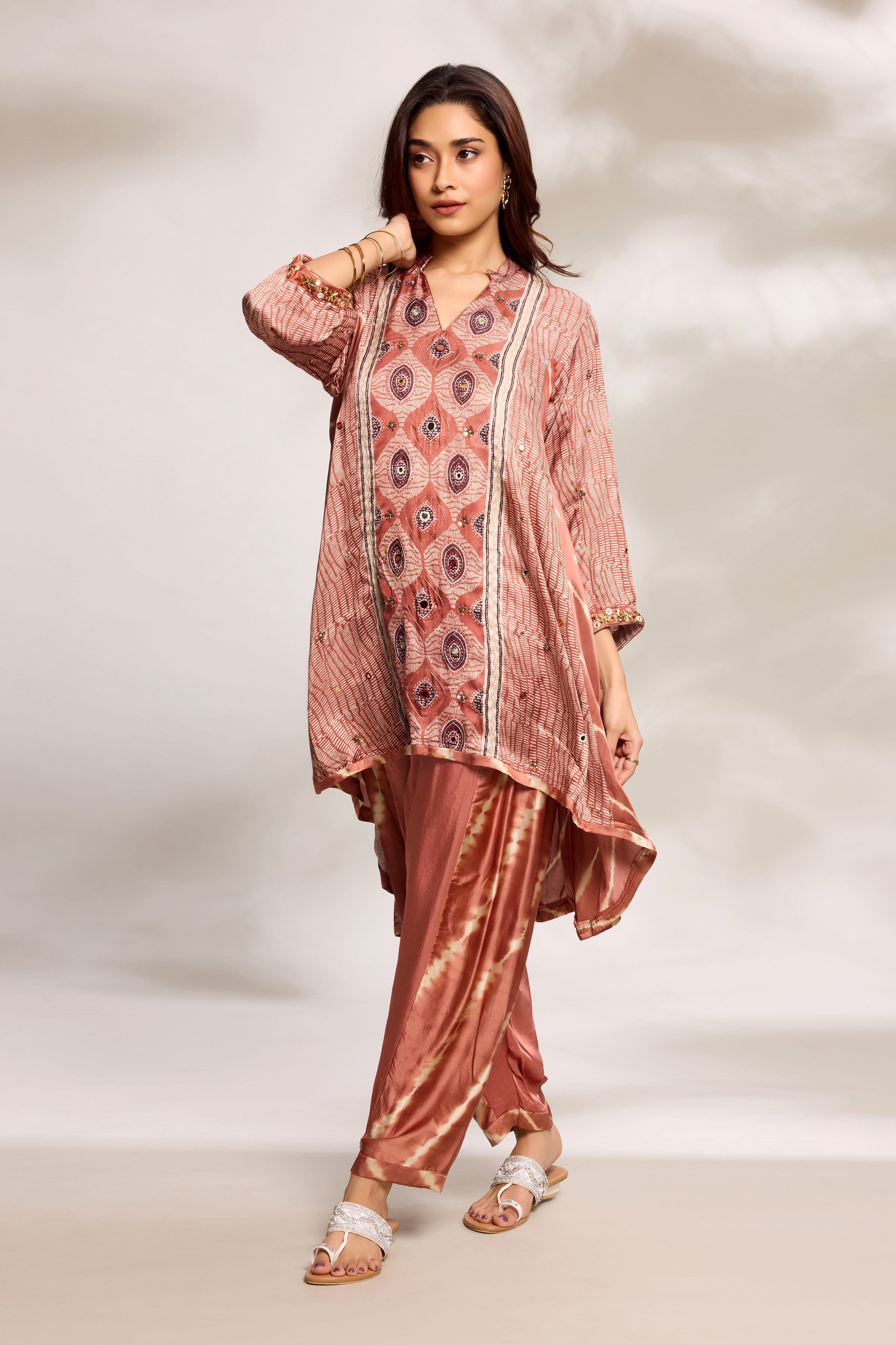 Burnt Orange Tunic & Pants Set