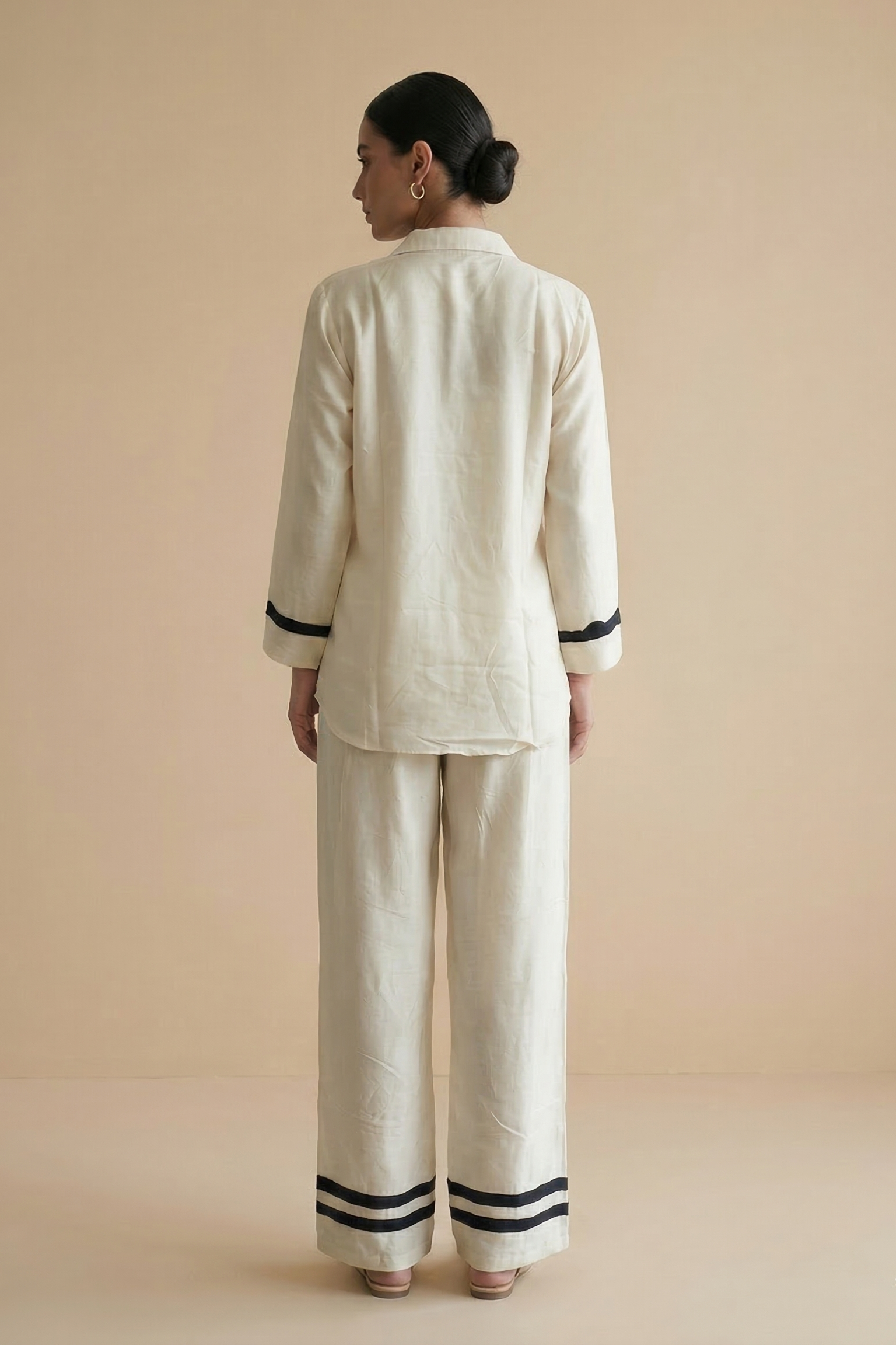 Ivory Printed Crepe Silk Co-Ord Set