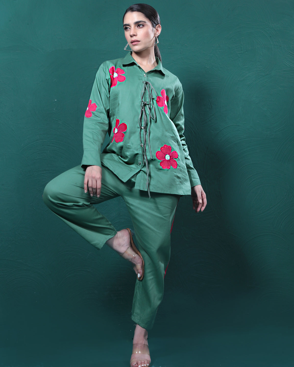 Cozy Green Floral Co-Ord Set
