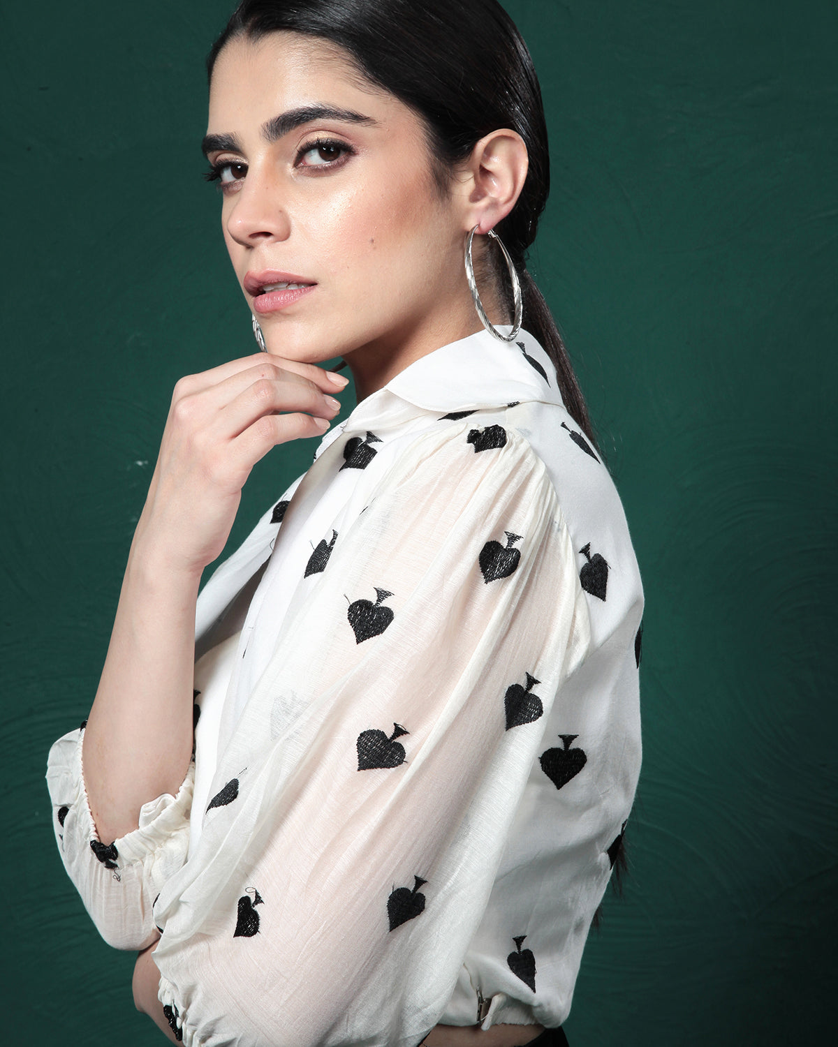 Black Lady Formal Shirt Skirt Dress