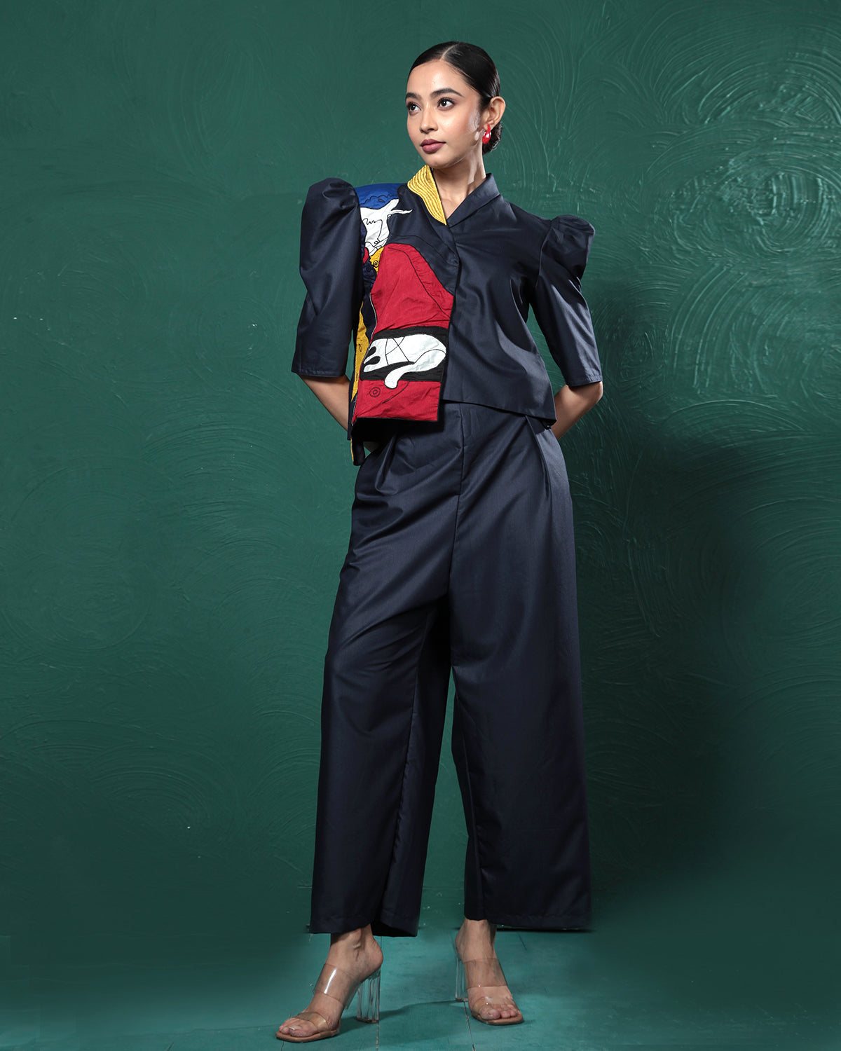 Indie Blue Patchwork Co-Ord Set