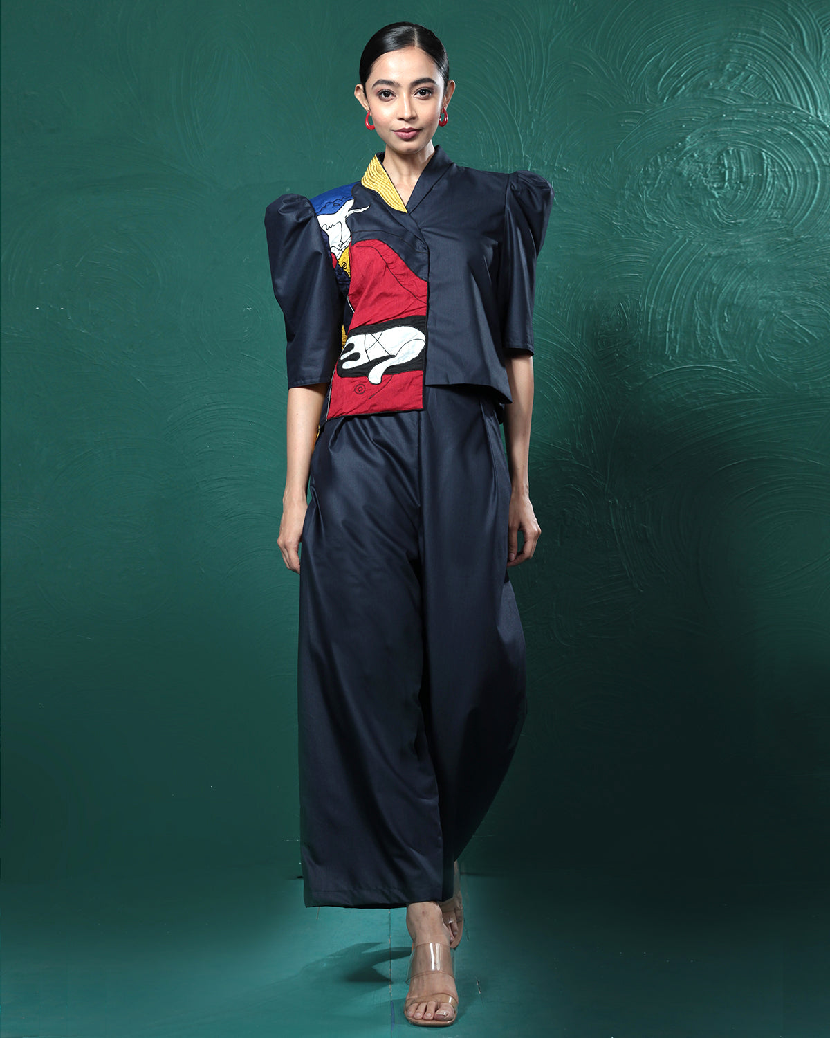 Indie Blue Patchwork Co-Ord Set