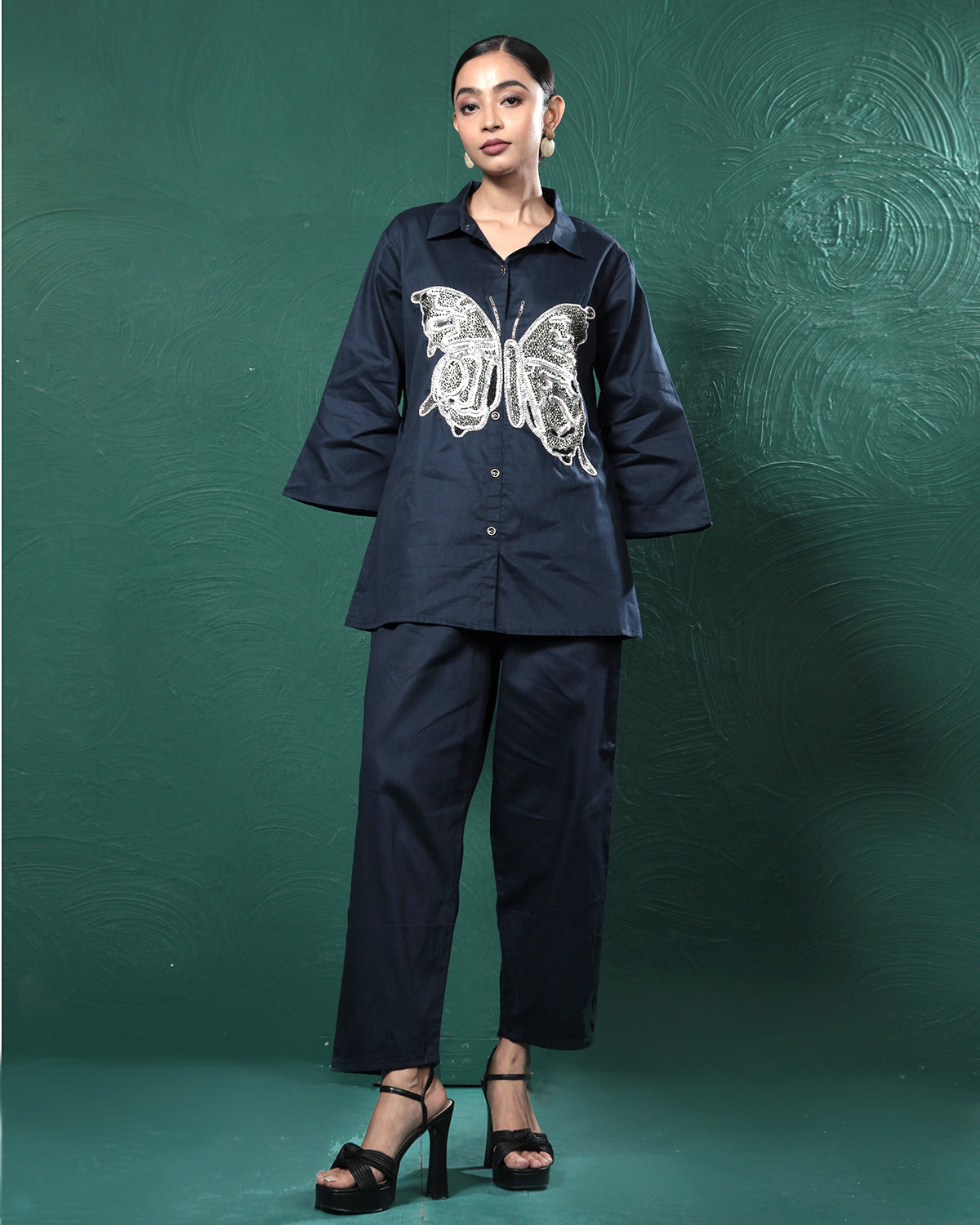 Blue Butterfly Co-Ord Set